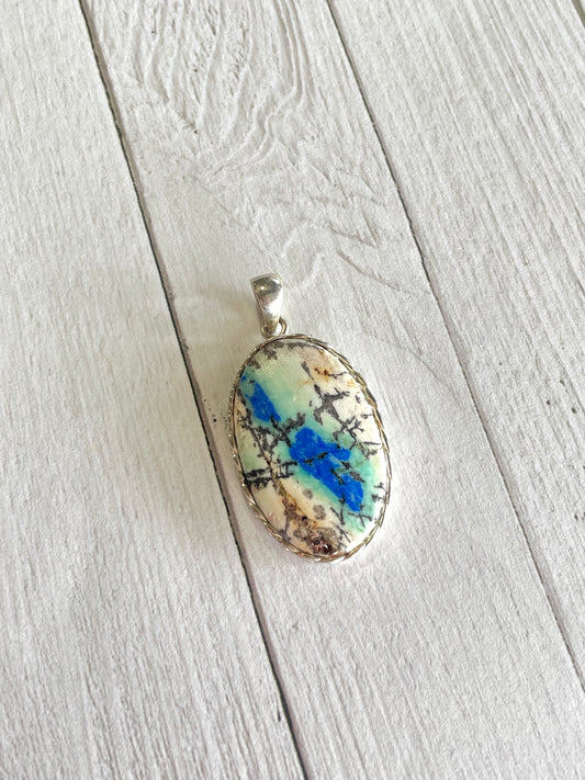 Azurite Chrysocolla Pendant