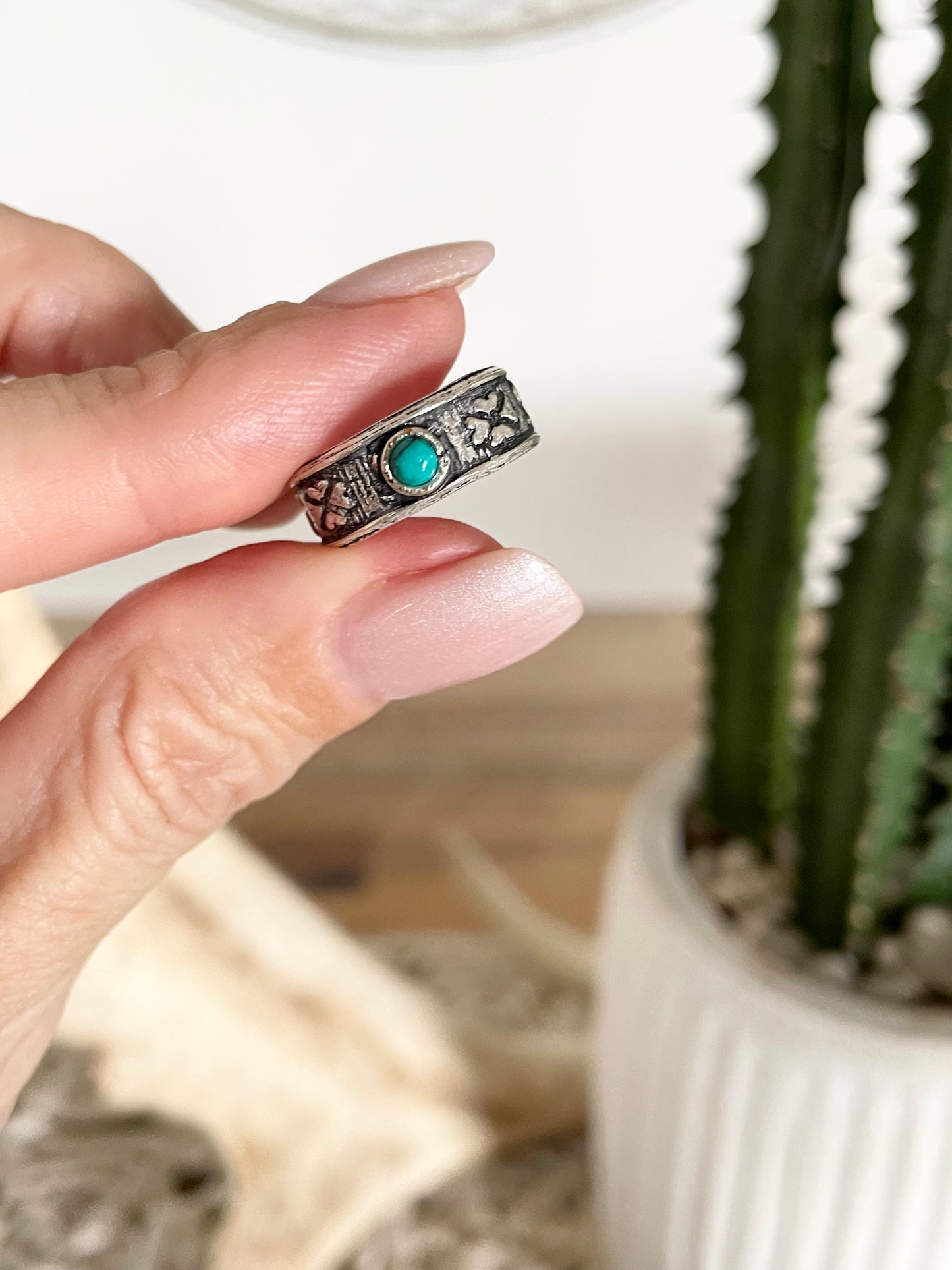 Turquoise Silver Toe Ring
