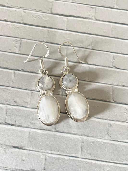 Rainbow Moonstone Dangles