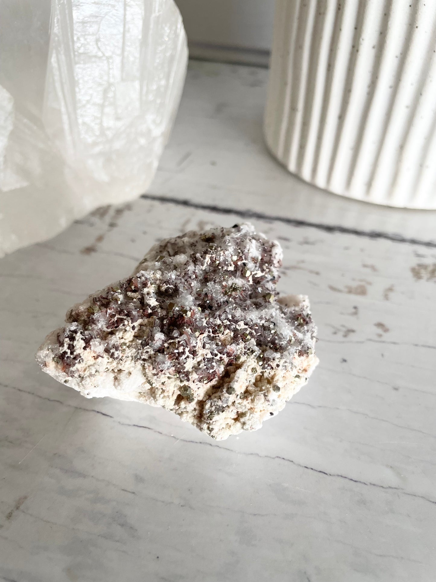 Quartz Pyrite Cluster