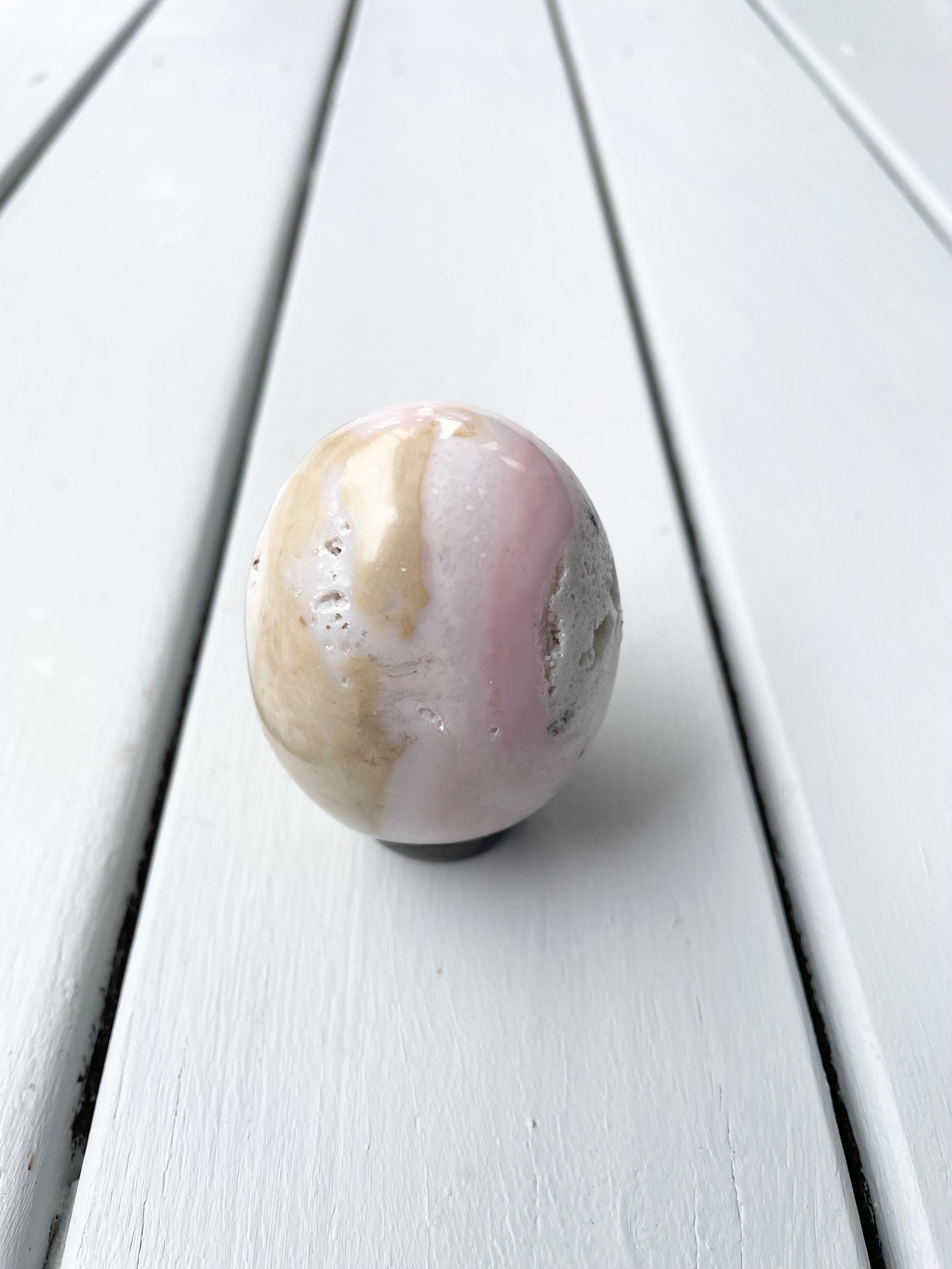 Pink Opal Egg with holder
