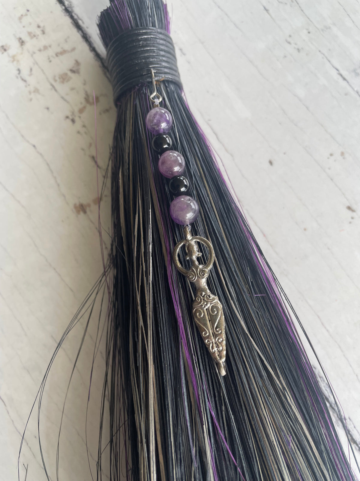 Goddess Witch’s Besom ~ Amethyst