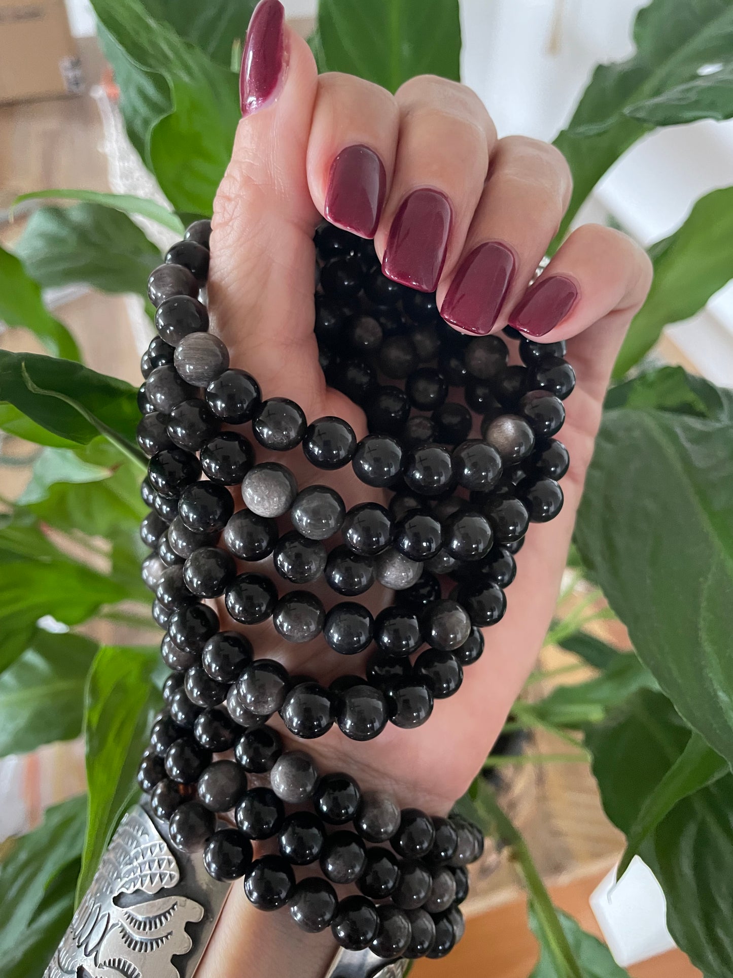 Silver Sheen Obsidian Healing Bracelet ~ Seer