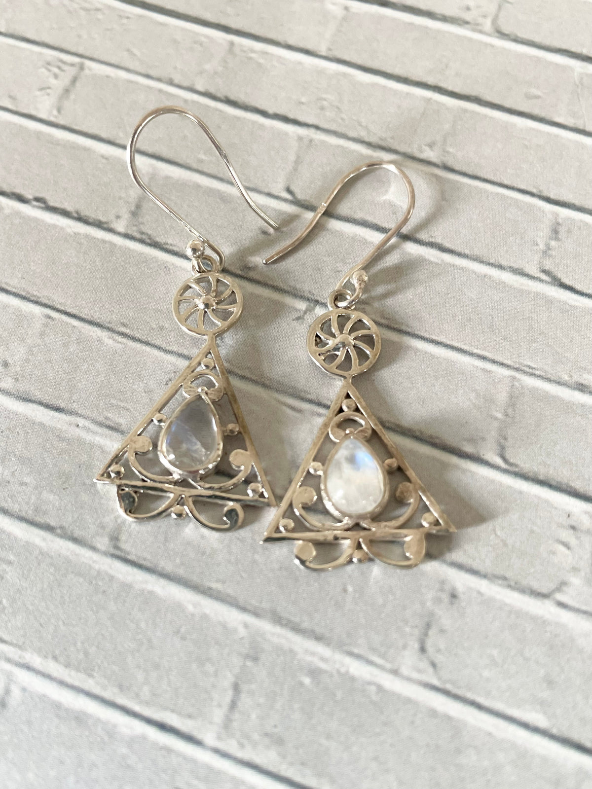 Rainbow Moonstone Dangles