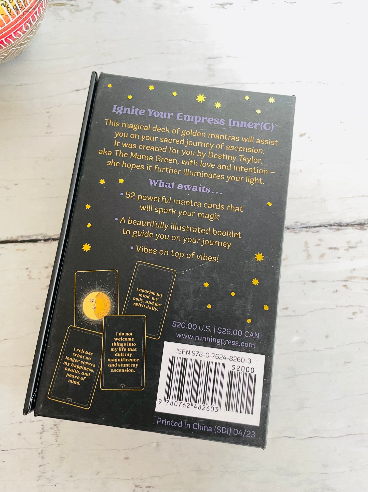 Golden Mantras Affirmation Deck