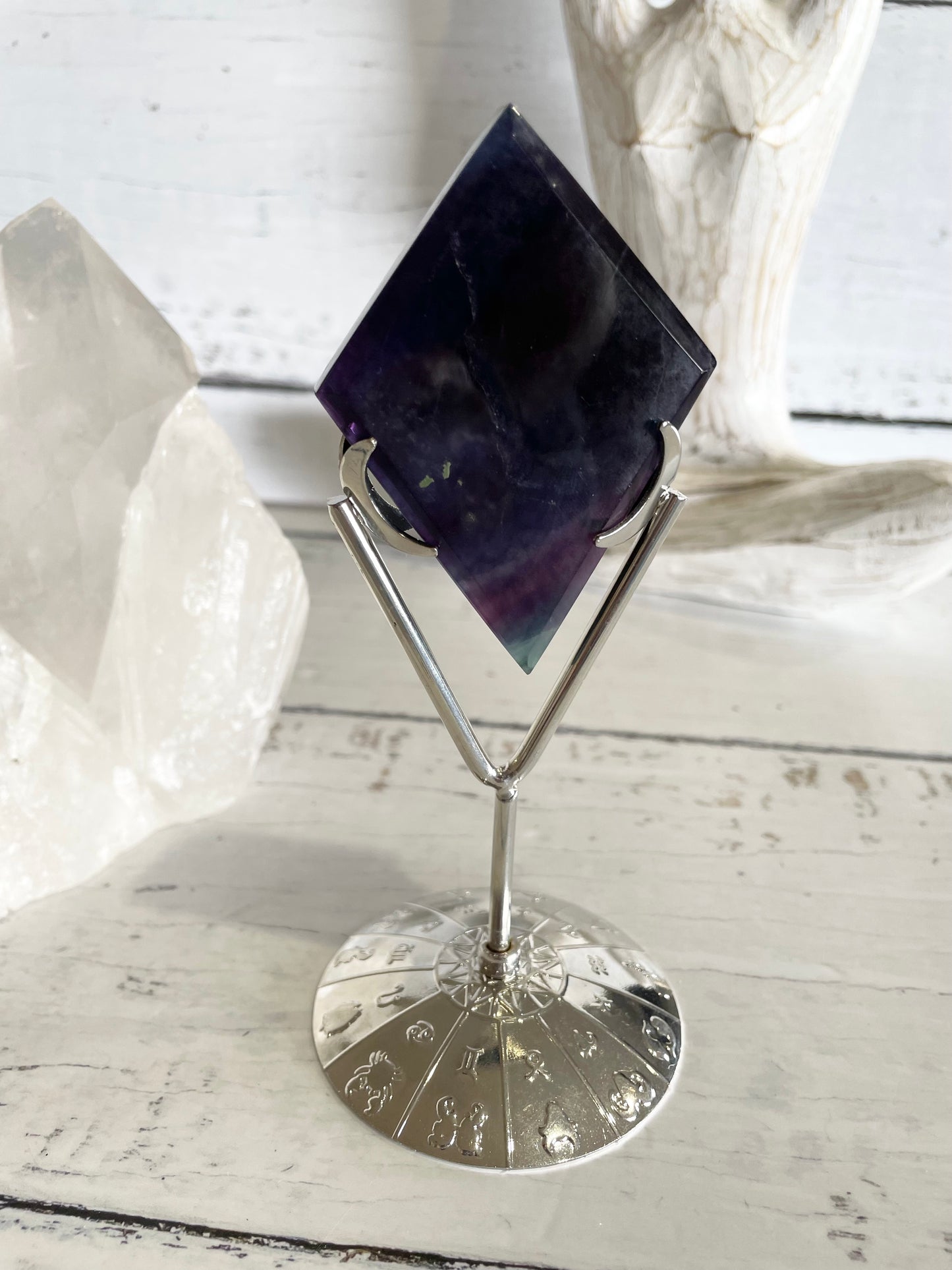 Rainbow Fluorite Diamond ~ 19