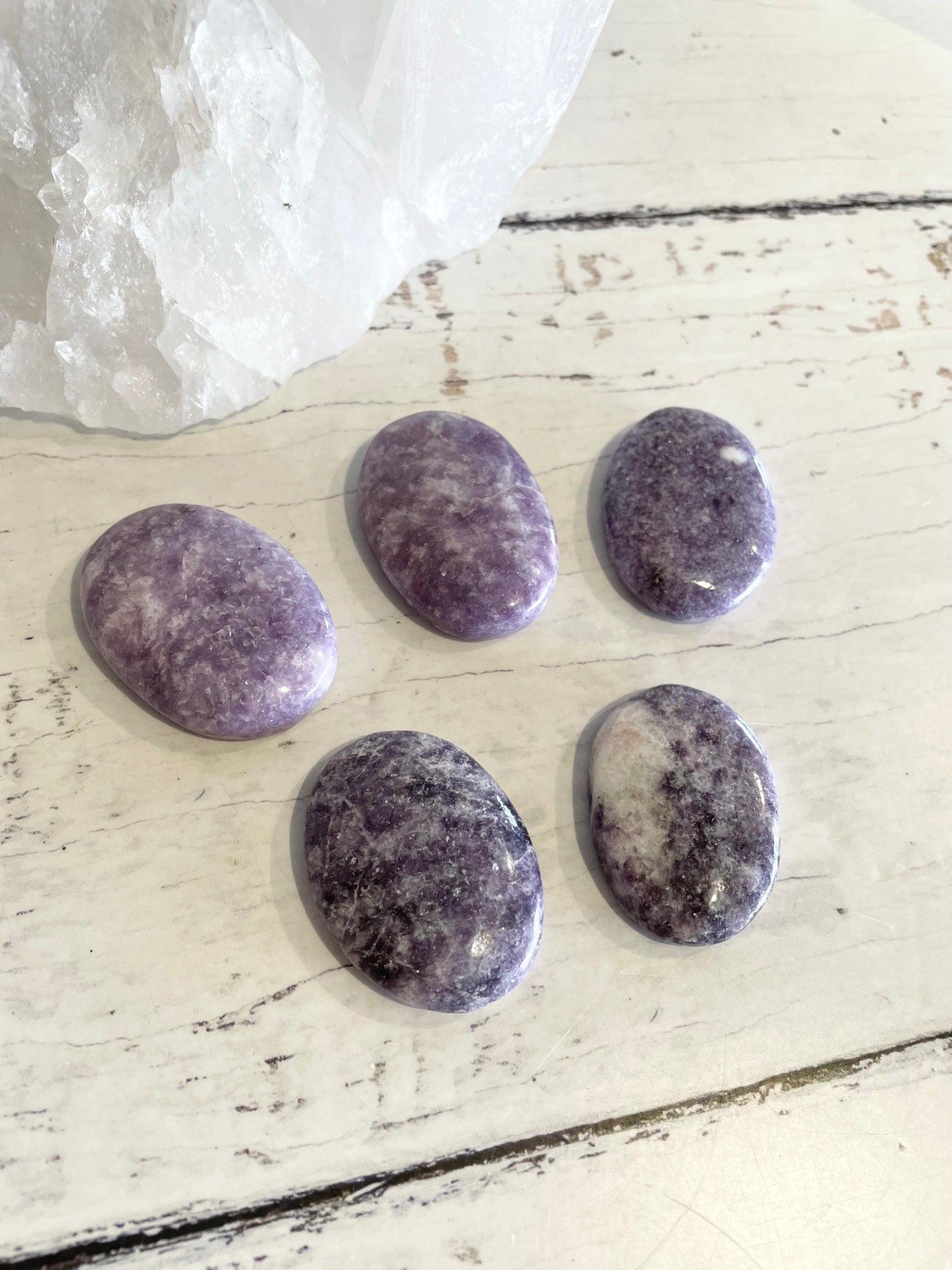 Lepidolite Worry/Thumb Stone ~ intuitively chosen