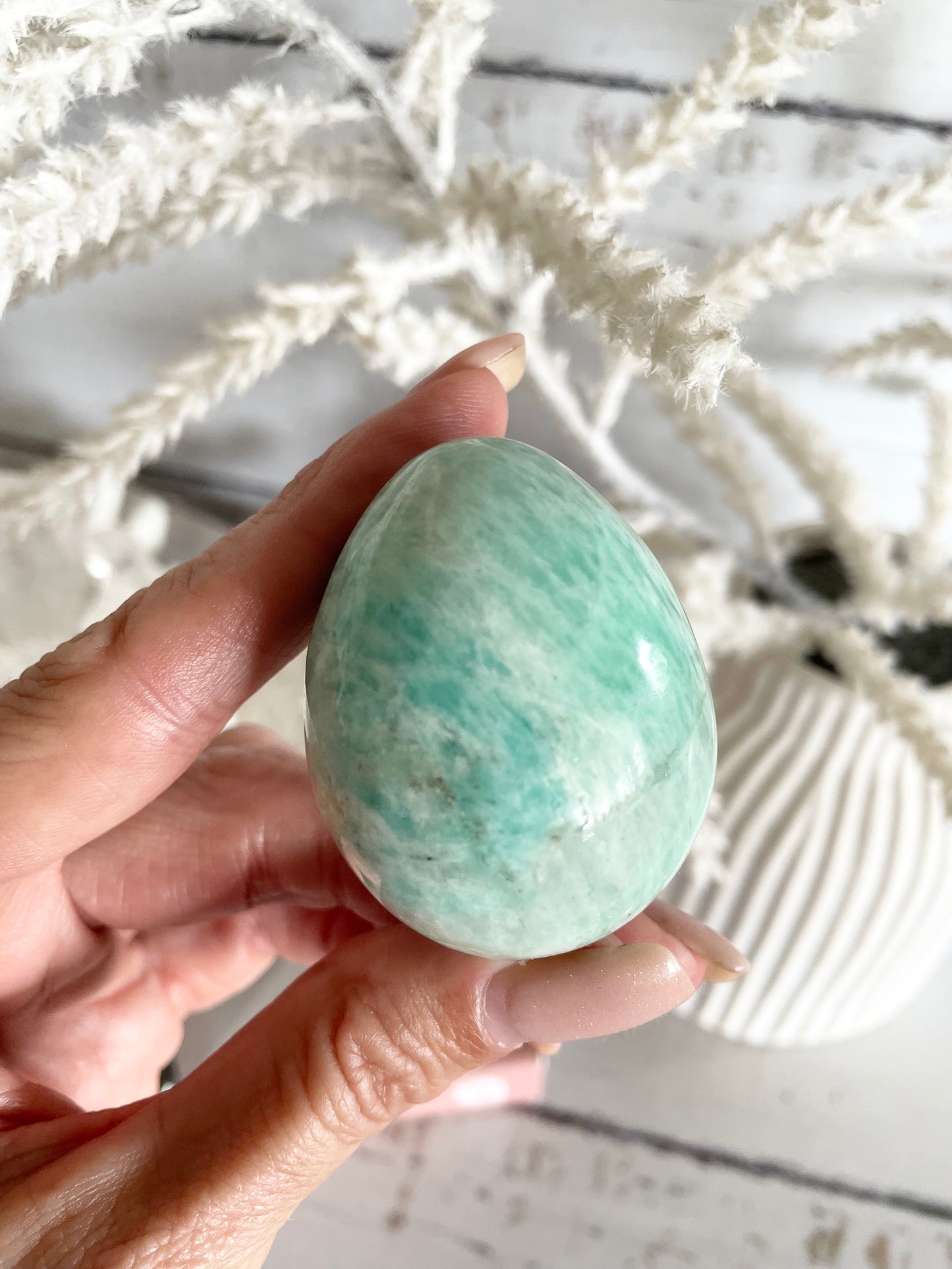 Amazonite Egg with holder