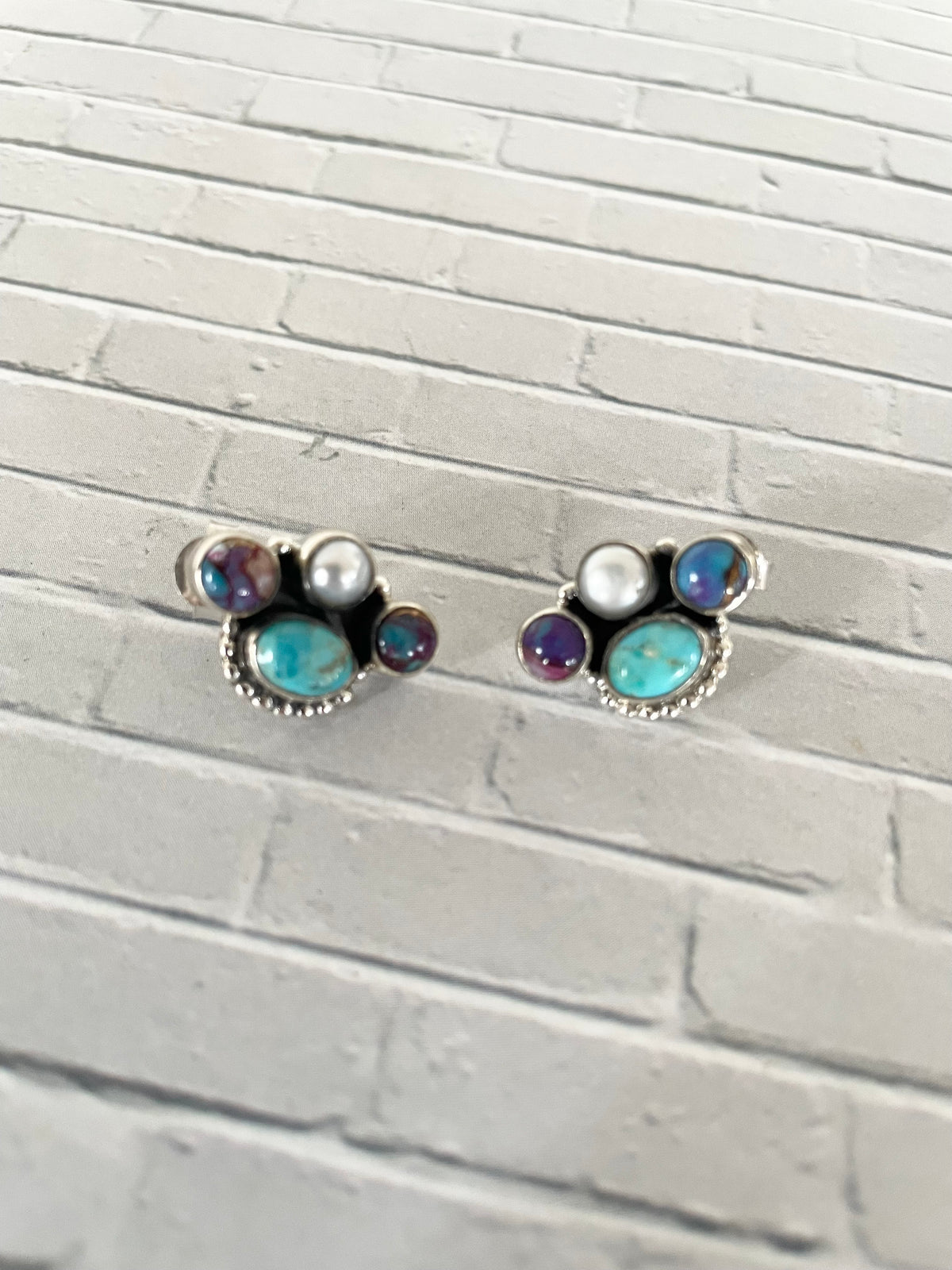 Spiny Oyster & Pearl Studs