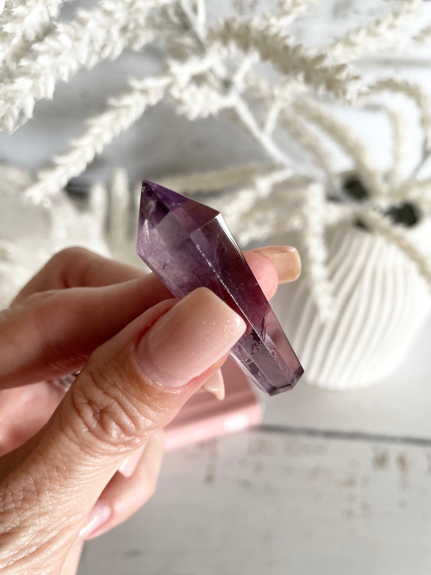 Chevron Dream Amethyst Torch/Point