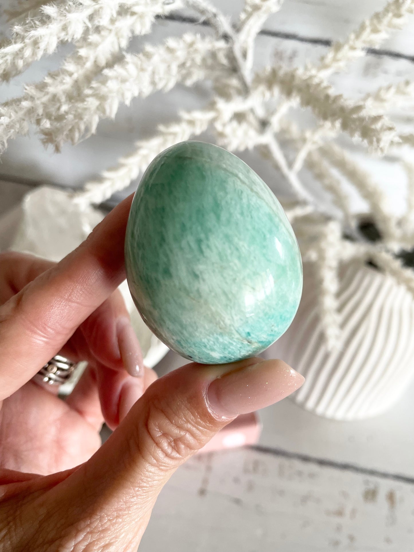 Amazonite Egg with holder