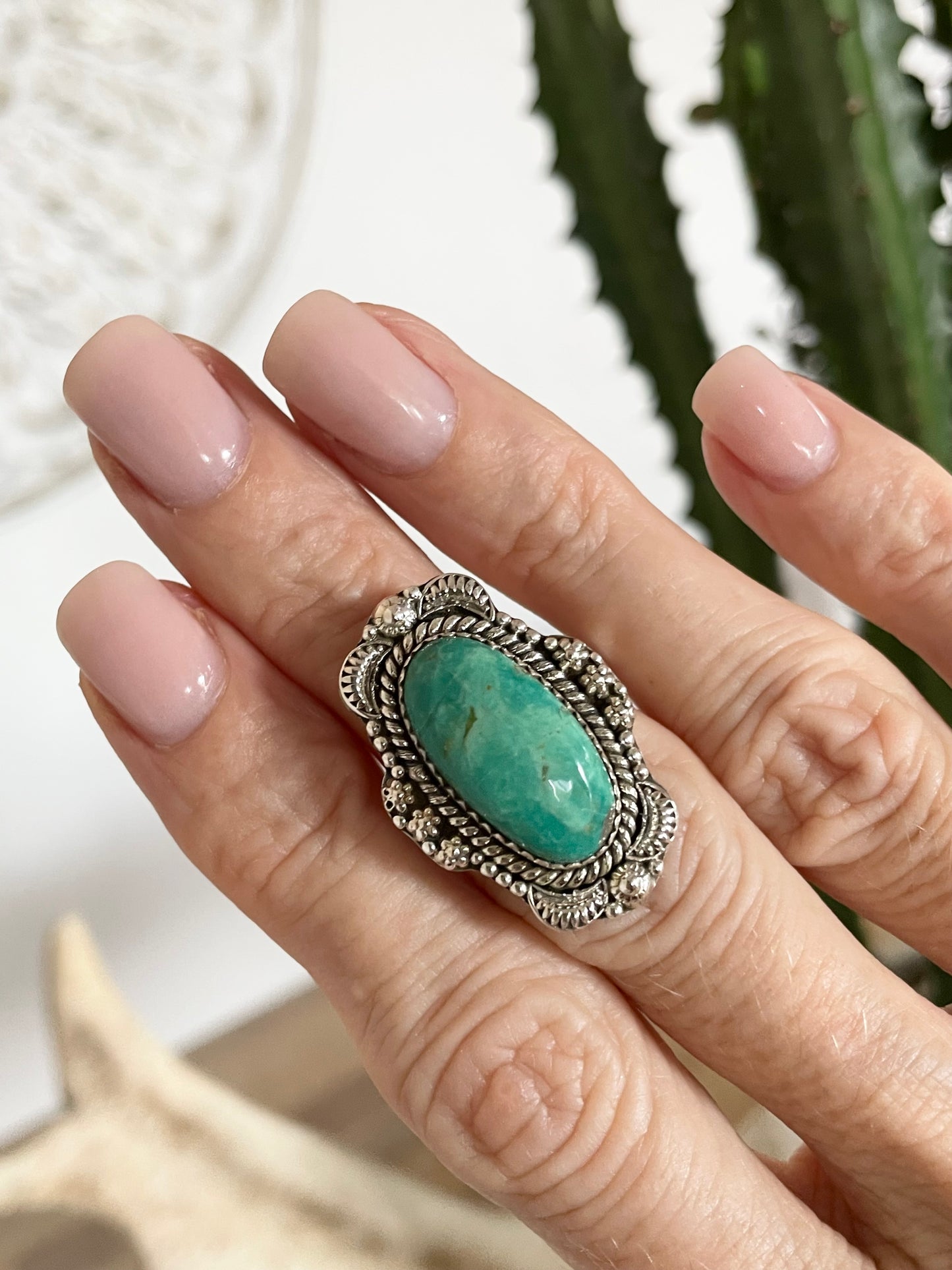Royston Turquoise Ring - Adjustable 7-10