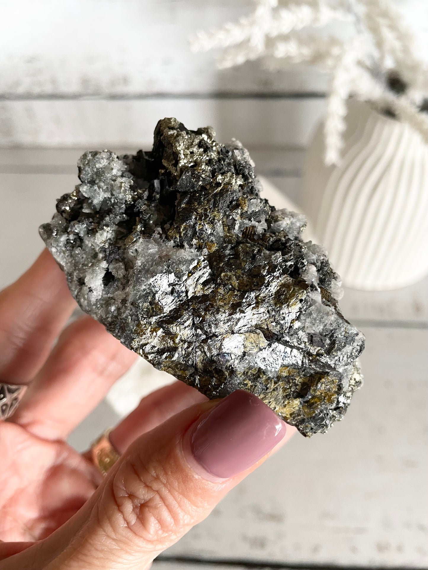 Quartz Pyrite Cluster
