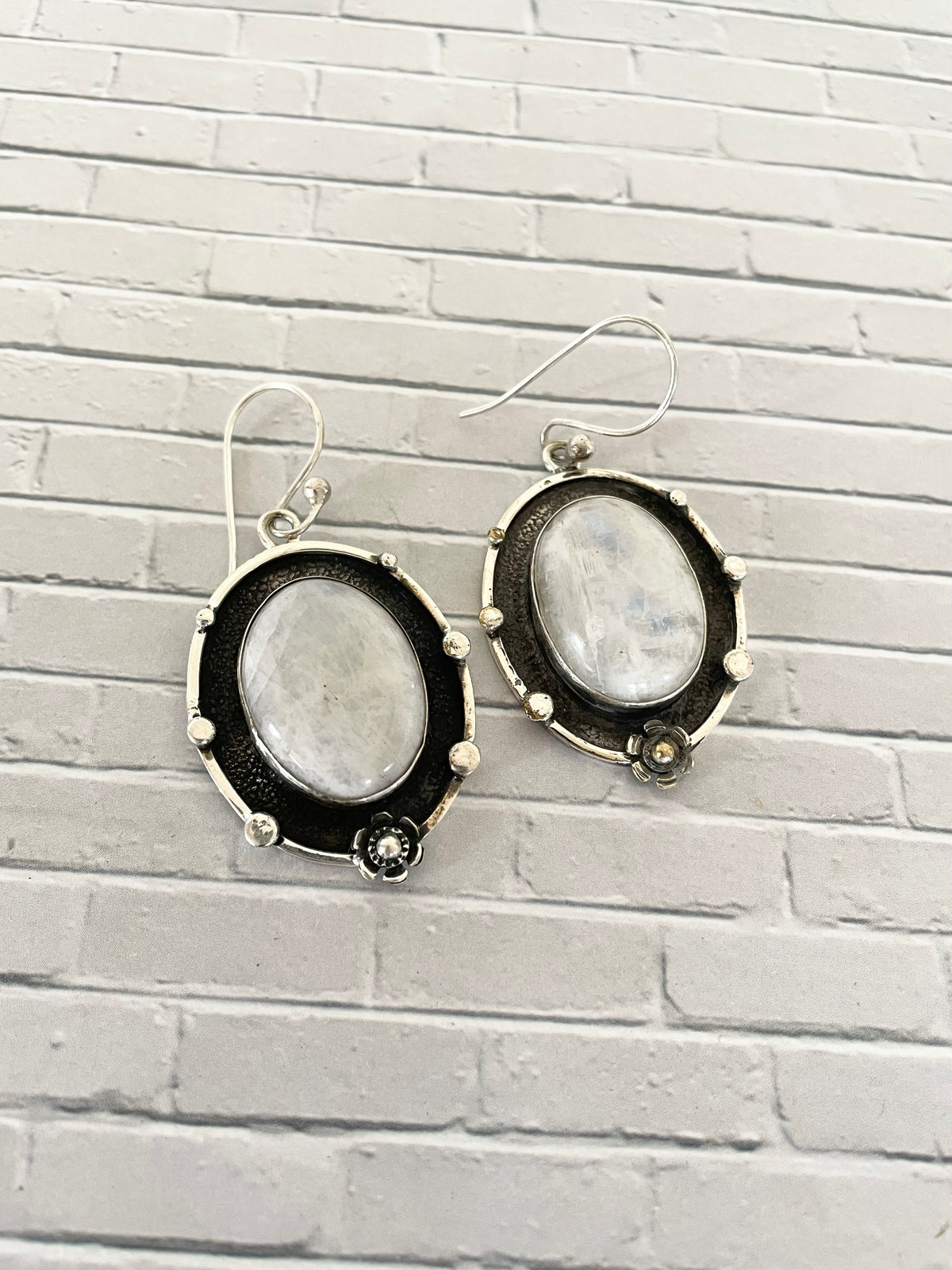 Rainbow Moonstone Dangles