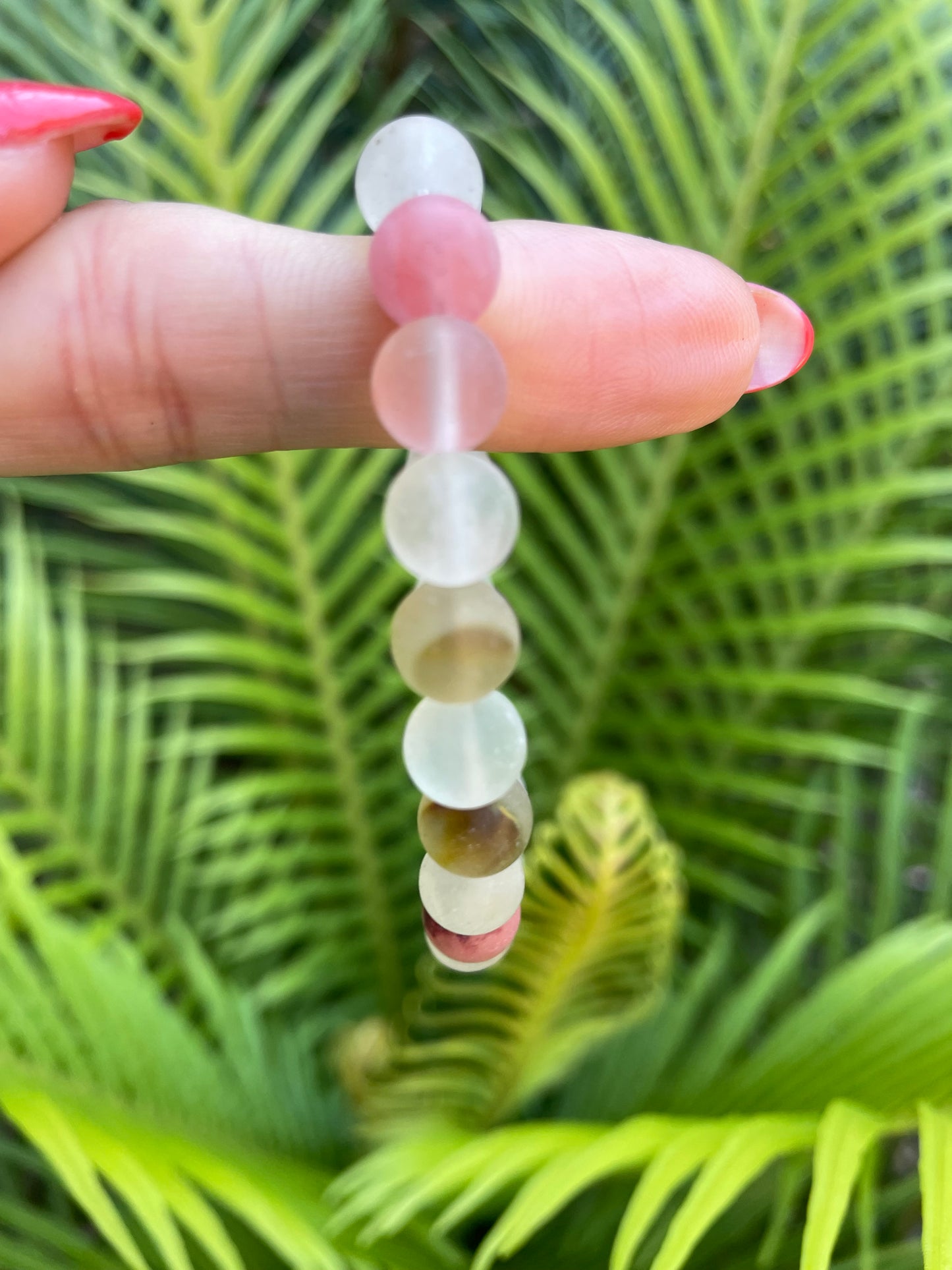 Frosted Cherry Quartz Healing Bracelet