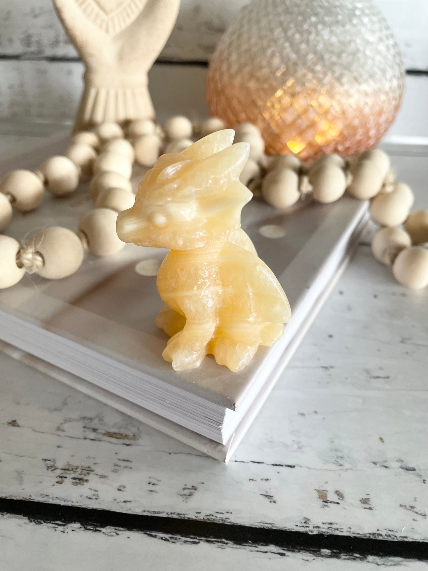 Yellow Calcite Dragon