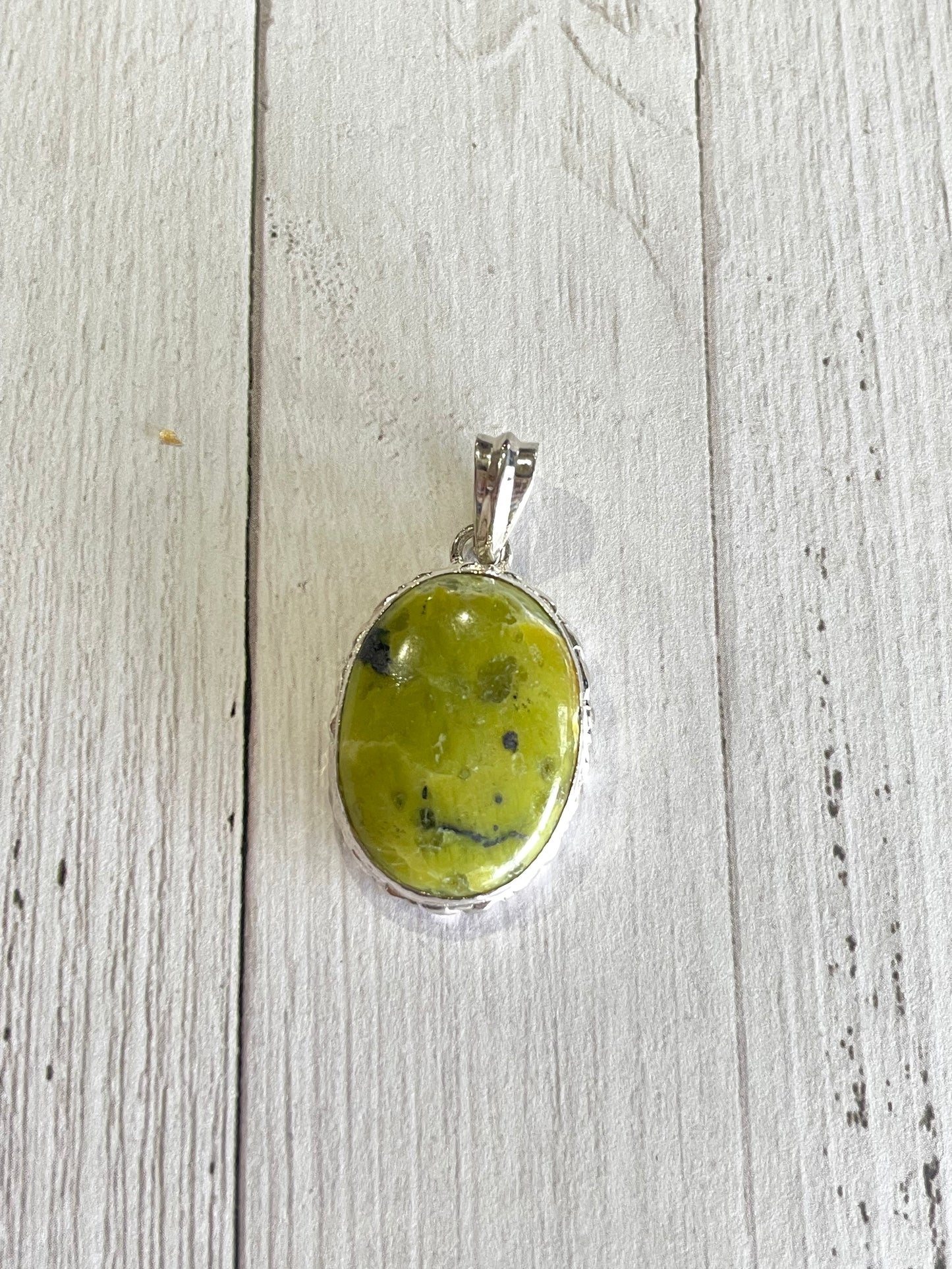 Lizardite /Yellow Serpentine Pendant