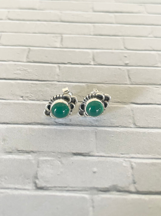 Green Onyx Studs