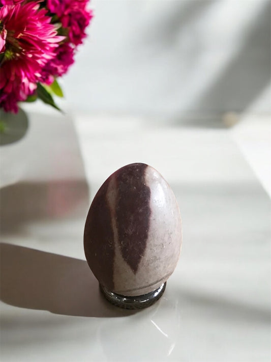 Shiva Narmada Egg includes Hematite Holder