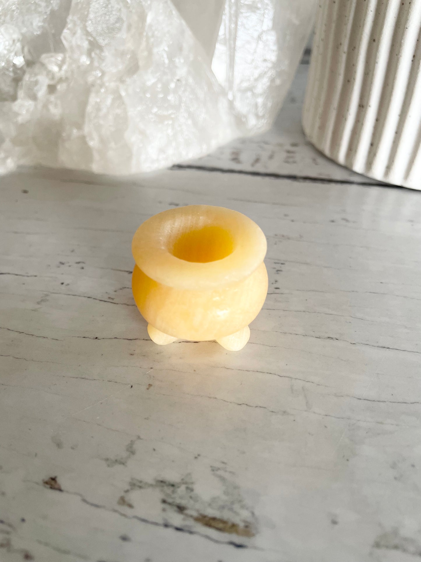 Cauldron ~ Orange Calcite
