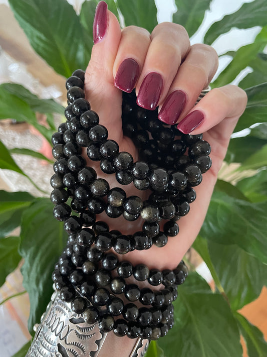Gold Sheen Obsidian Healing Bracelet ~ Universe