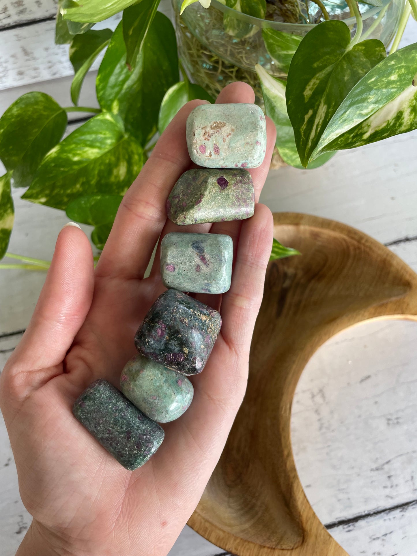 Ruby In Fuchsite Tumble Stones