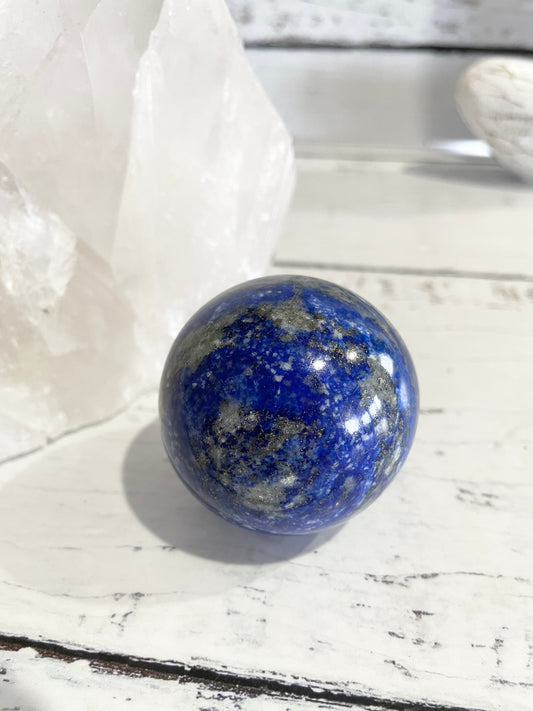 Lapis Lazuli Sphere includes wooden holder