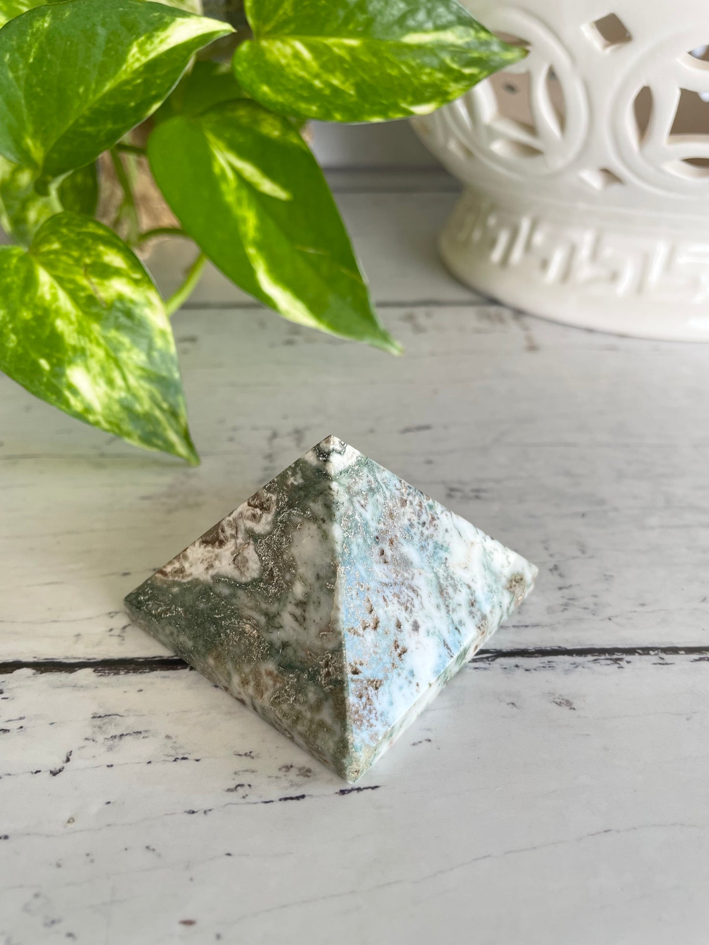 Tree Agate Pyramid