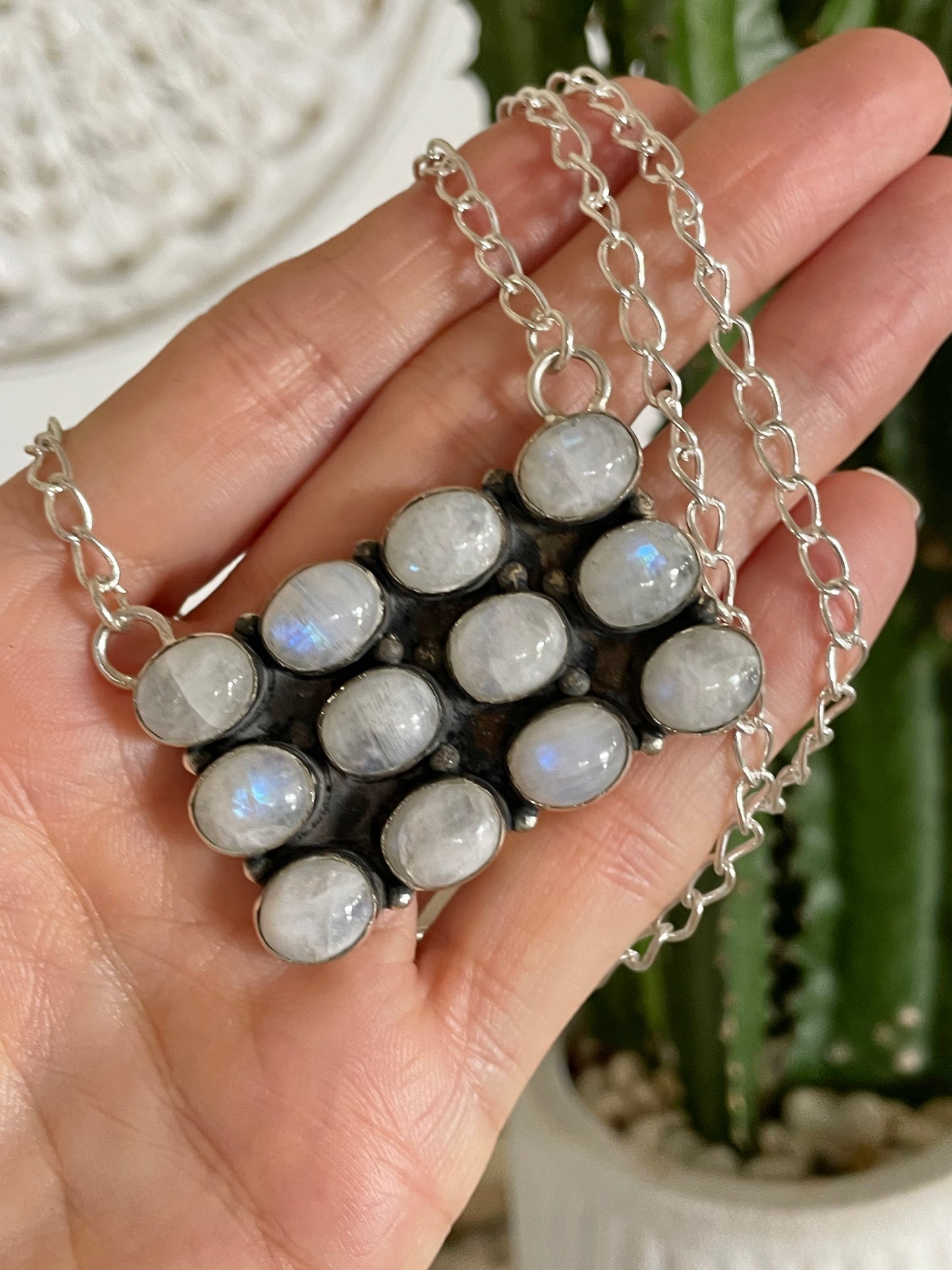 Rainbow Moonstone Necklace
