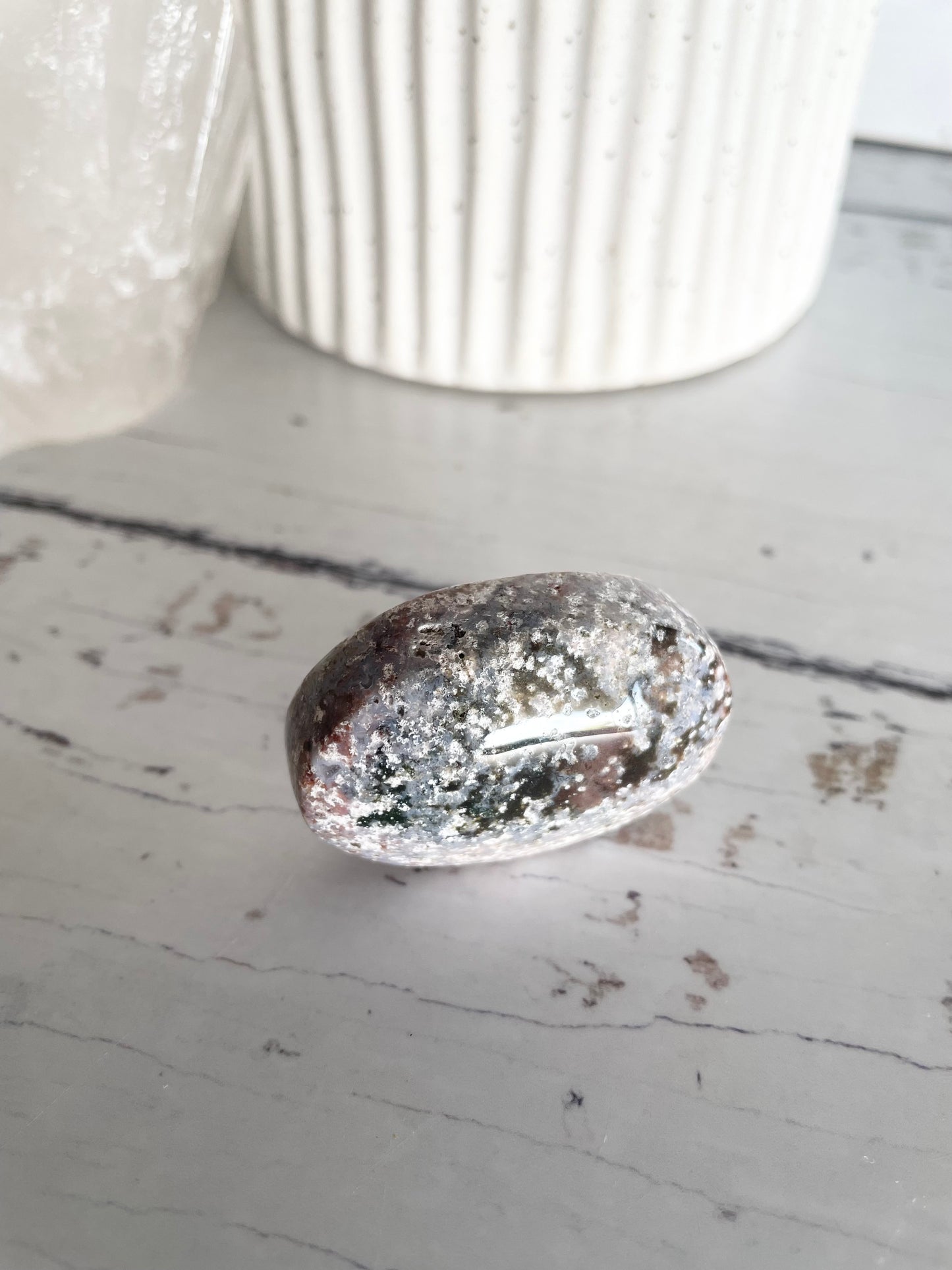 Ocean Jasper Pillow Palm Stone