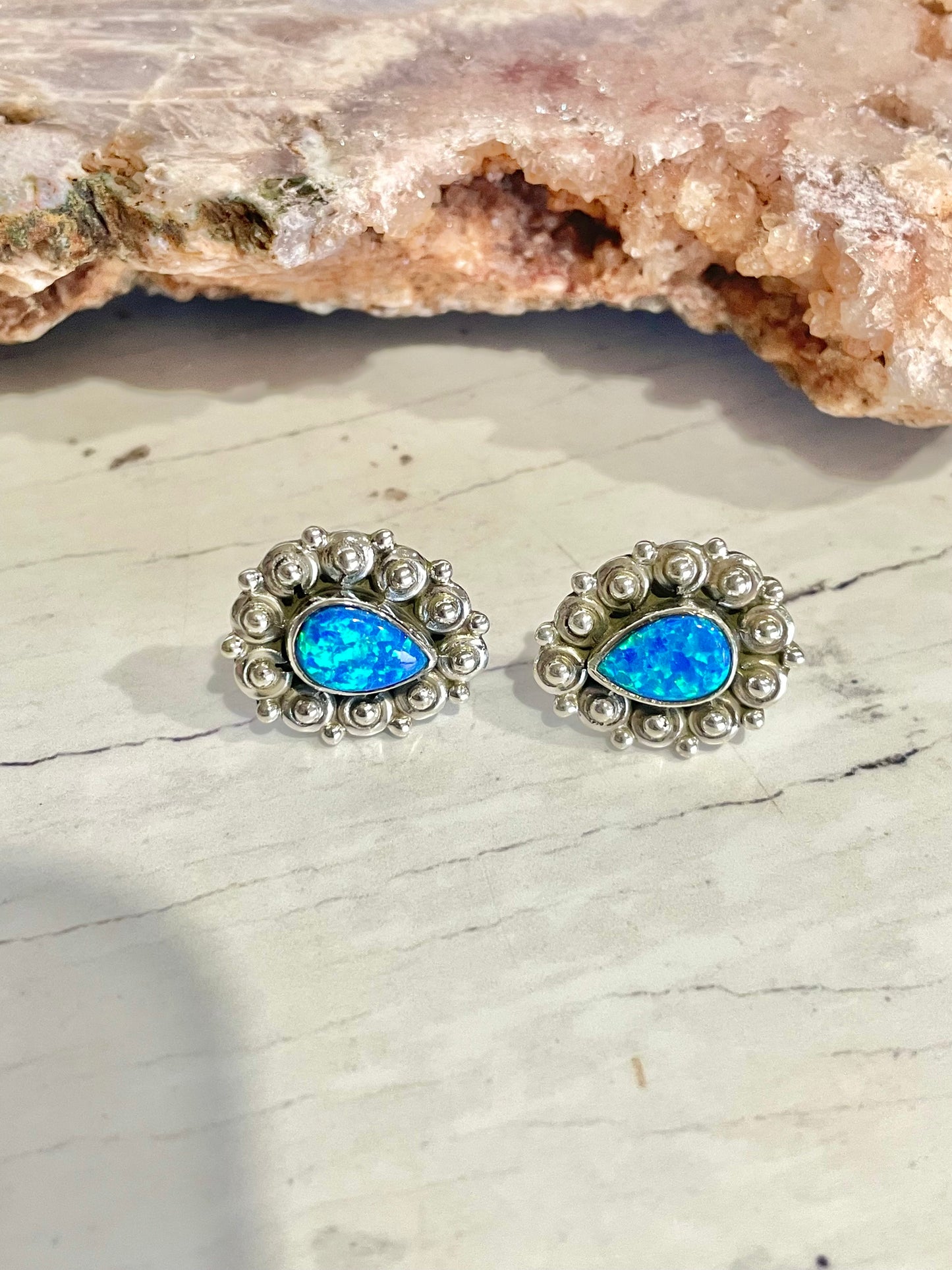 Lab Opal Studs