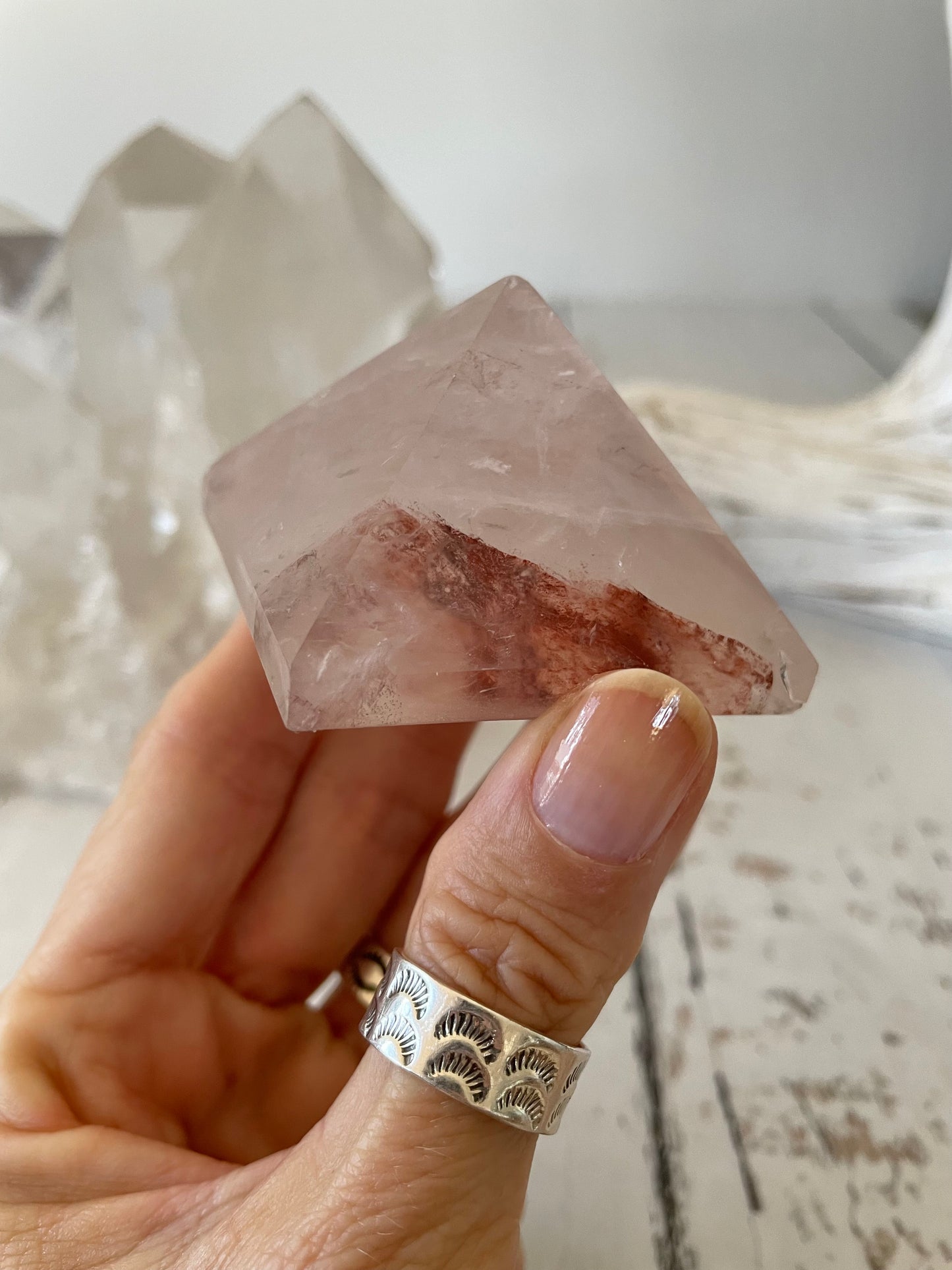 Fire Quartz Pyramid