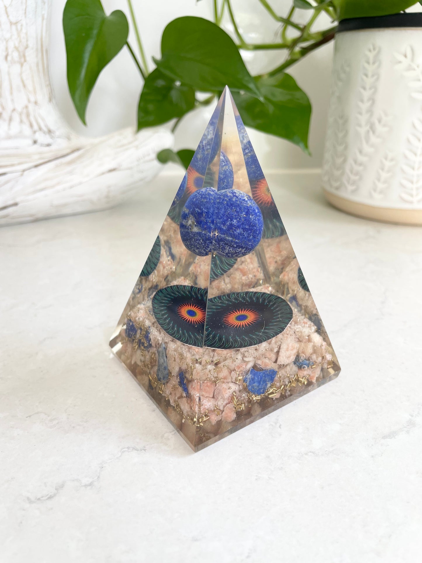 Orgone Pyramid ~ Peach Moonstone