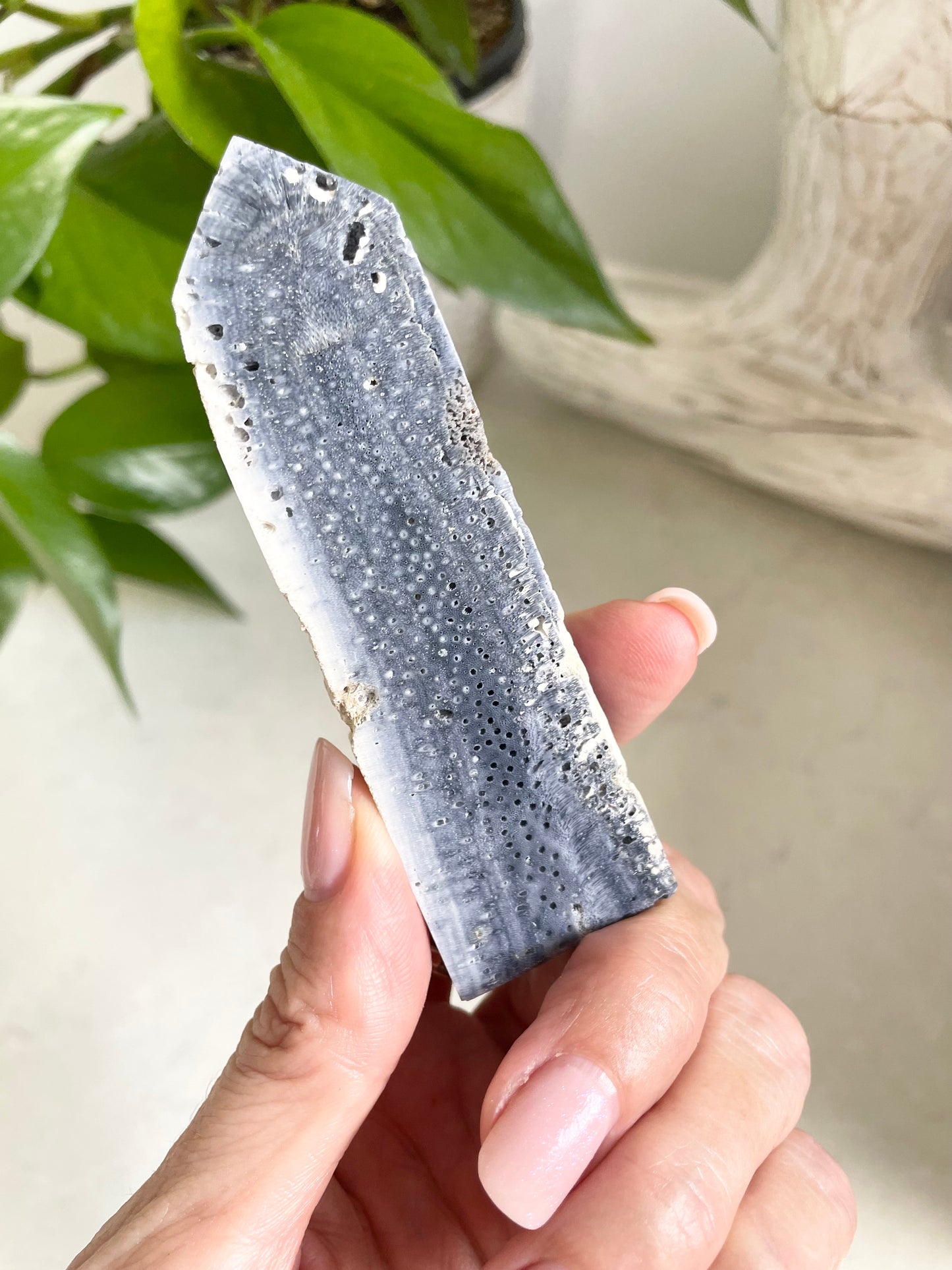 Blue coral jade Obelisk