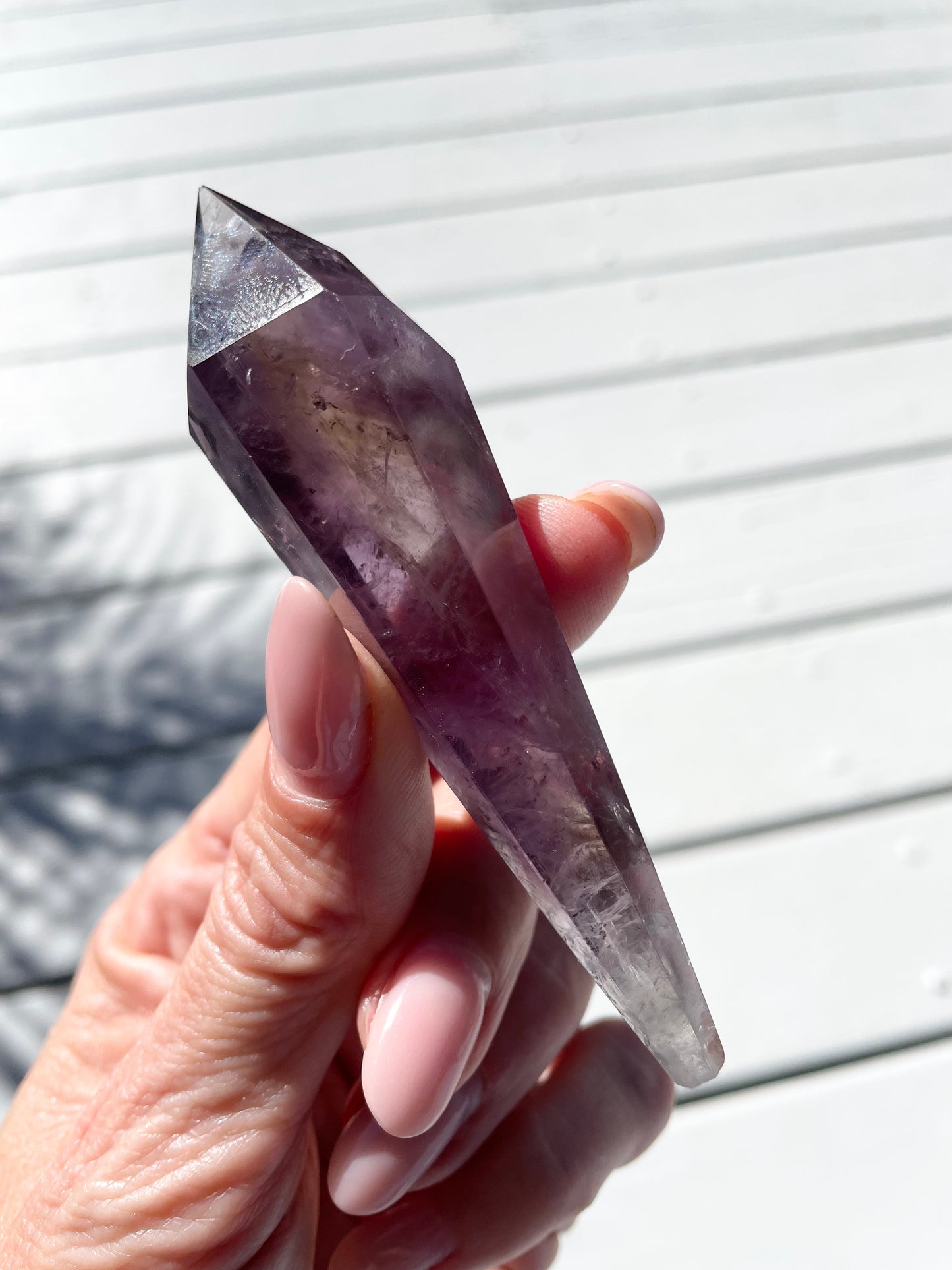 Chevron Dream Amethyst Torch/Point