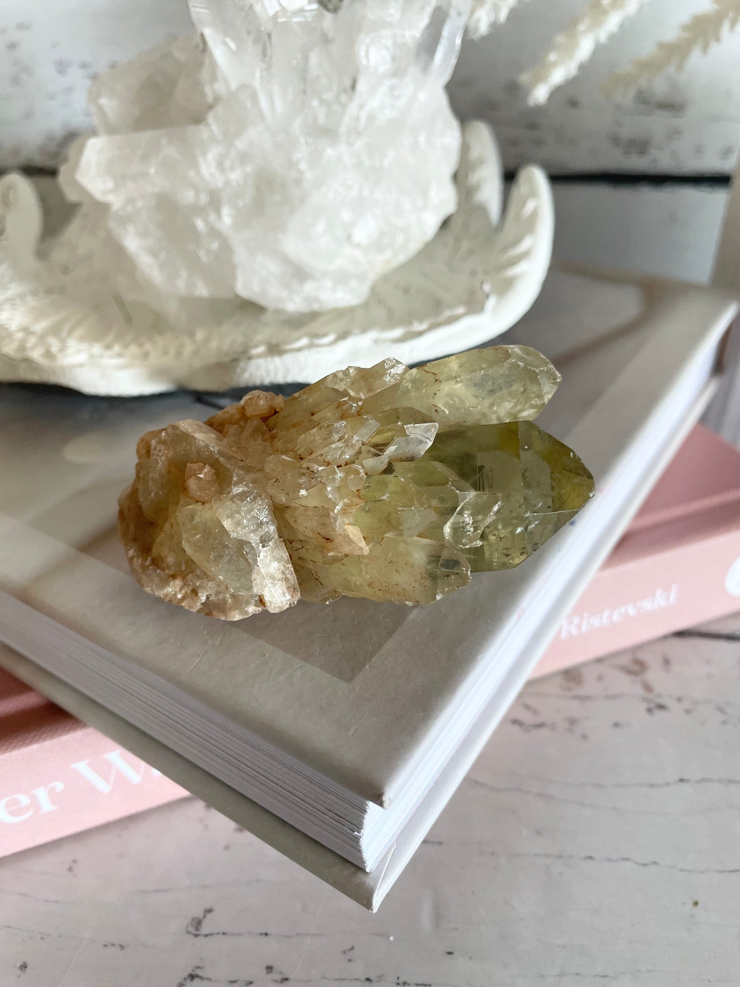 Natural Pineapple Citrine Cluster Point