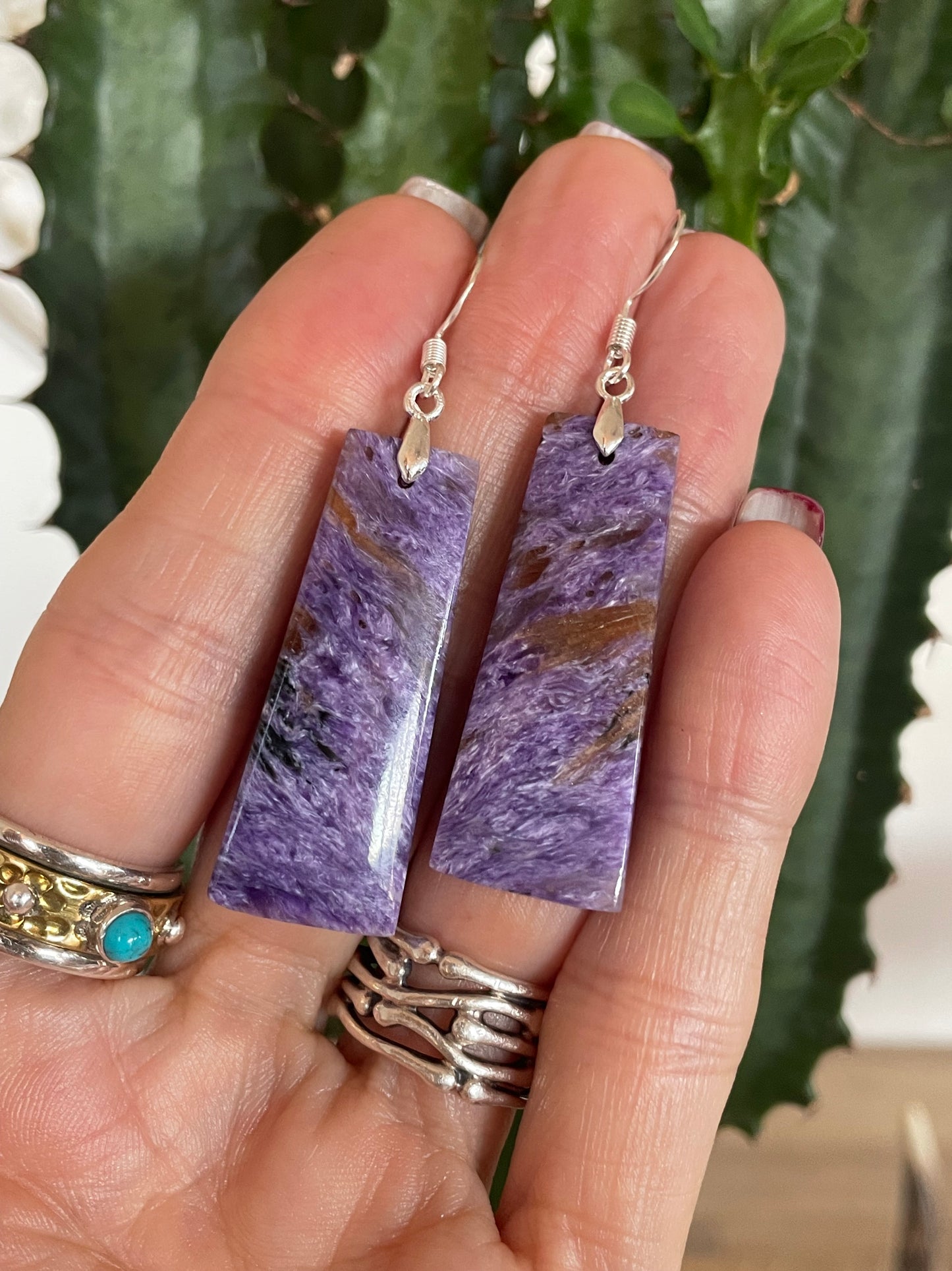 Charoite Dangles ~ SweetGrass Studio