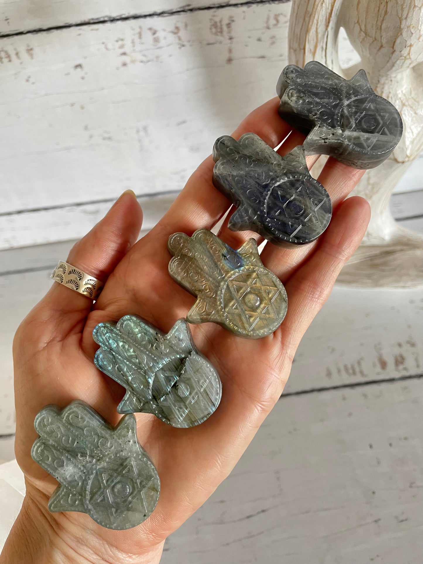 INTUITIVELY CHOSEN ~ Labradorite Hamsa