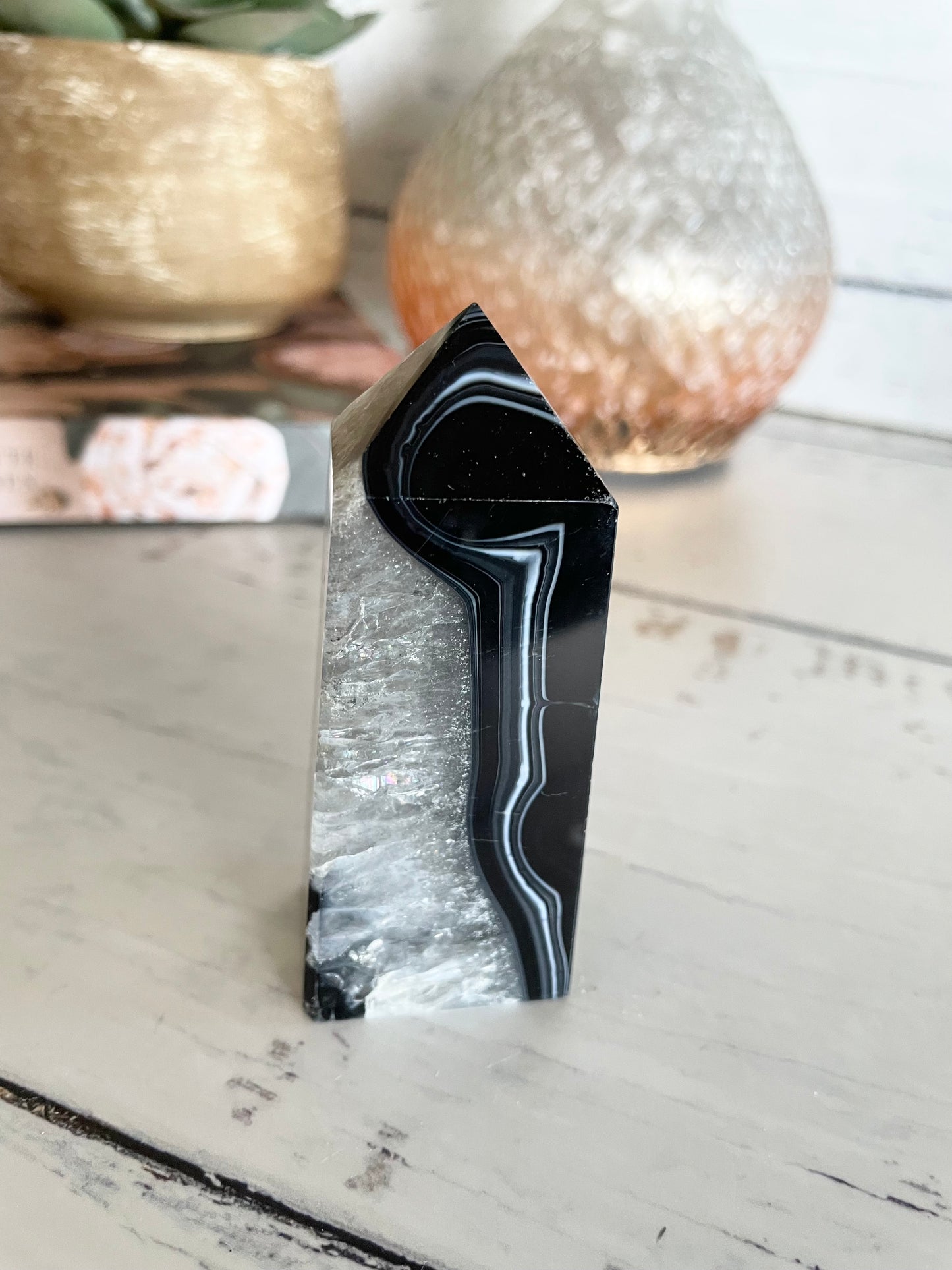 Black Agate Obelisk