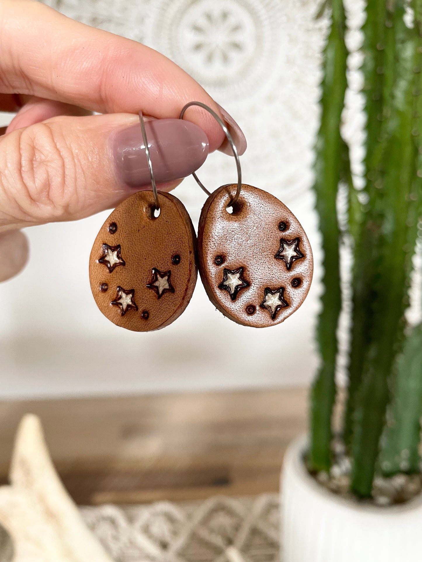 Artisan Leather Earrings