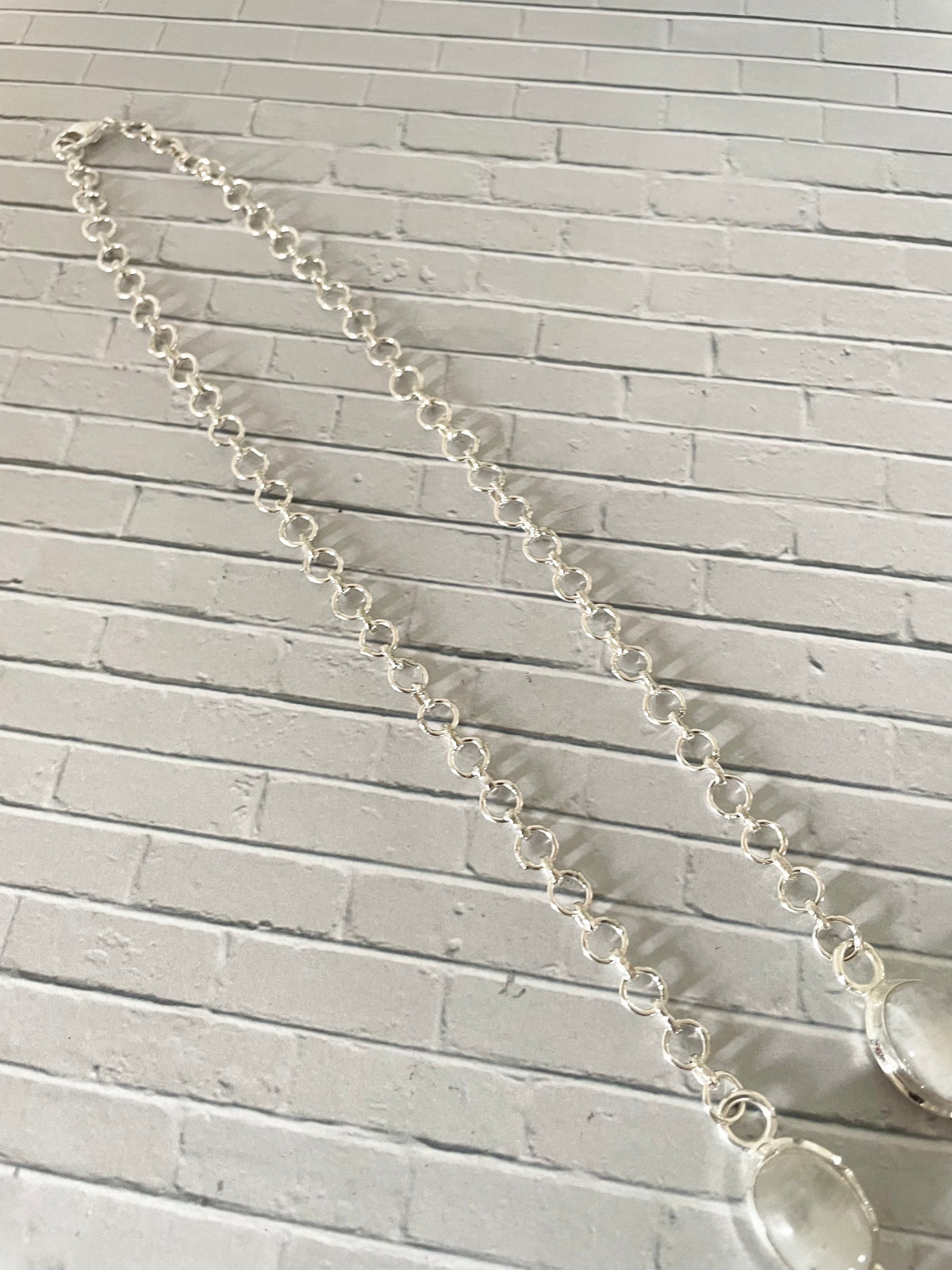 Rainbow Moonstone Lariat Necklace