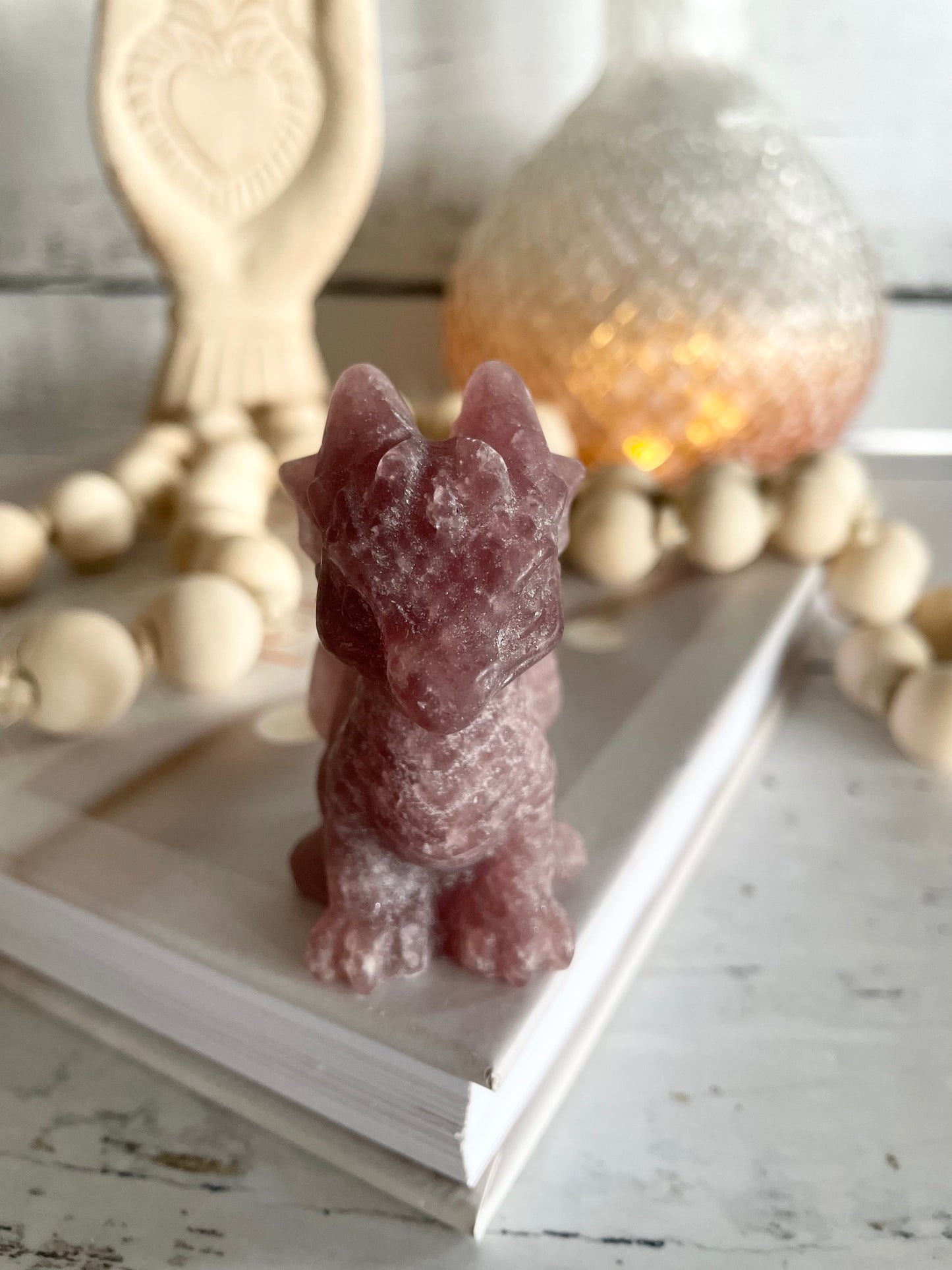 Strawberry Quartz Dragon