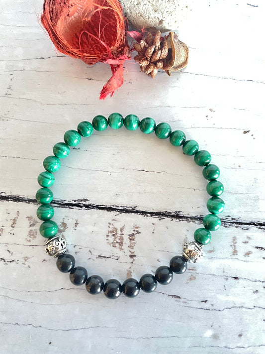 Malachite & Shungite Healing Anklet ~ Ancestors ©️