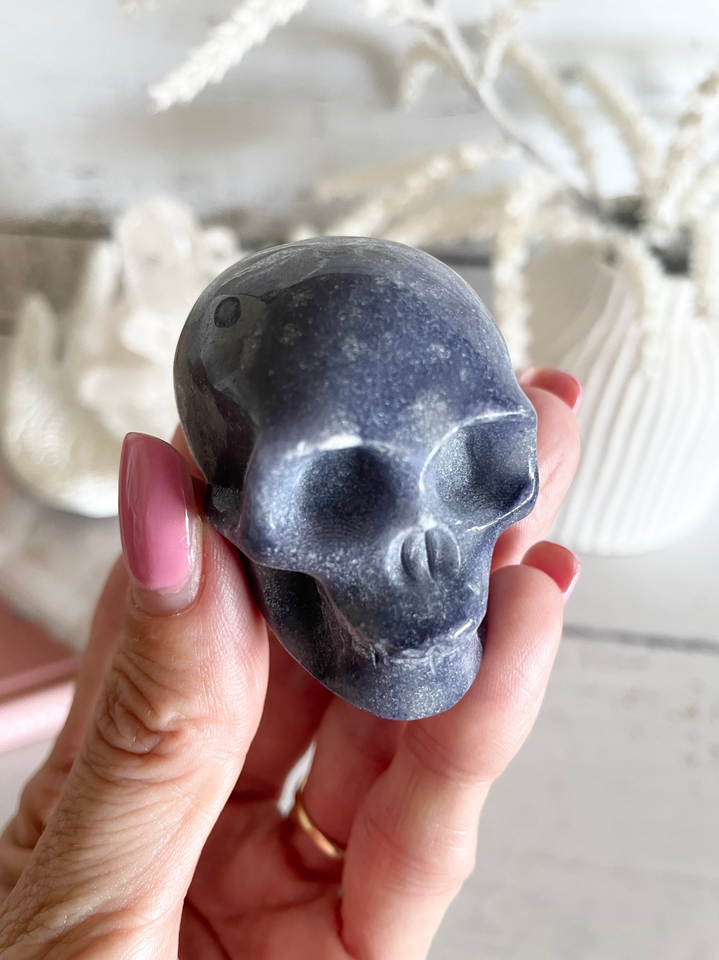 Blue Quartz Skull