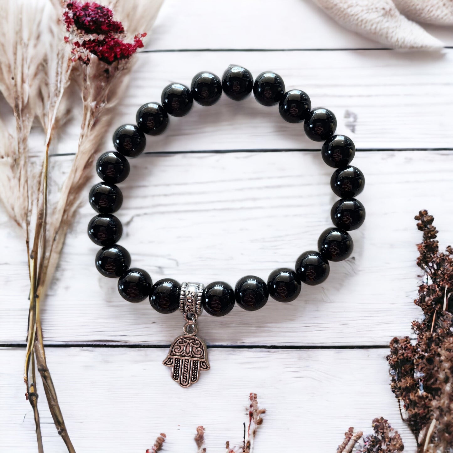 Black Tourmaline SHIELDING Healing Bracelet ©️