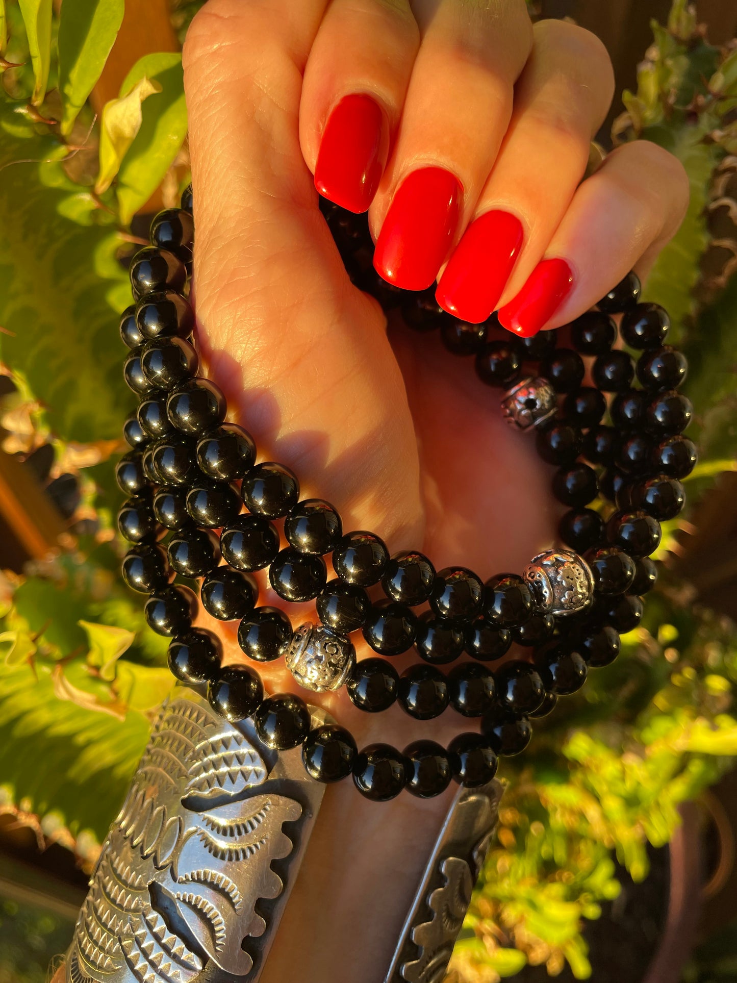 Black Onyx Healing Anklet ~ Protection ©️