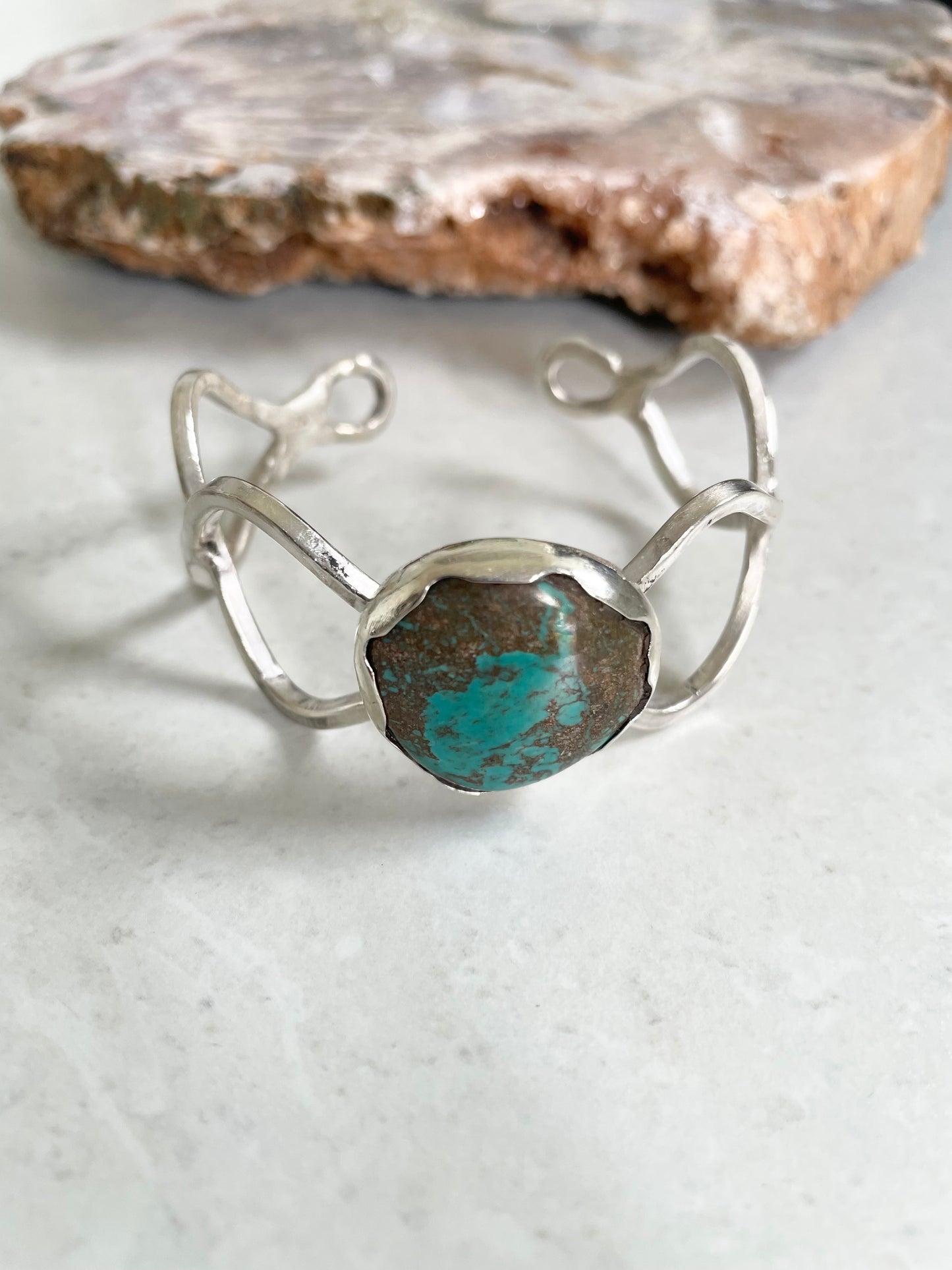 Sweetgrass Studio ~ Earth Green Hubei Turquoise Cuff