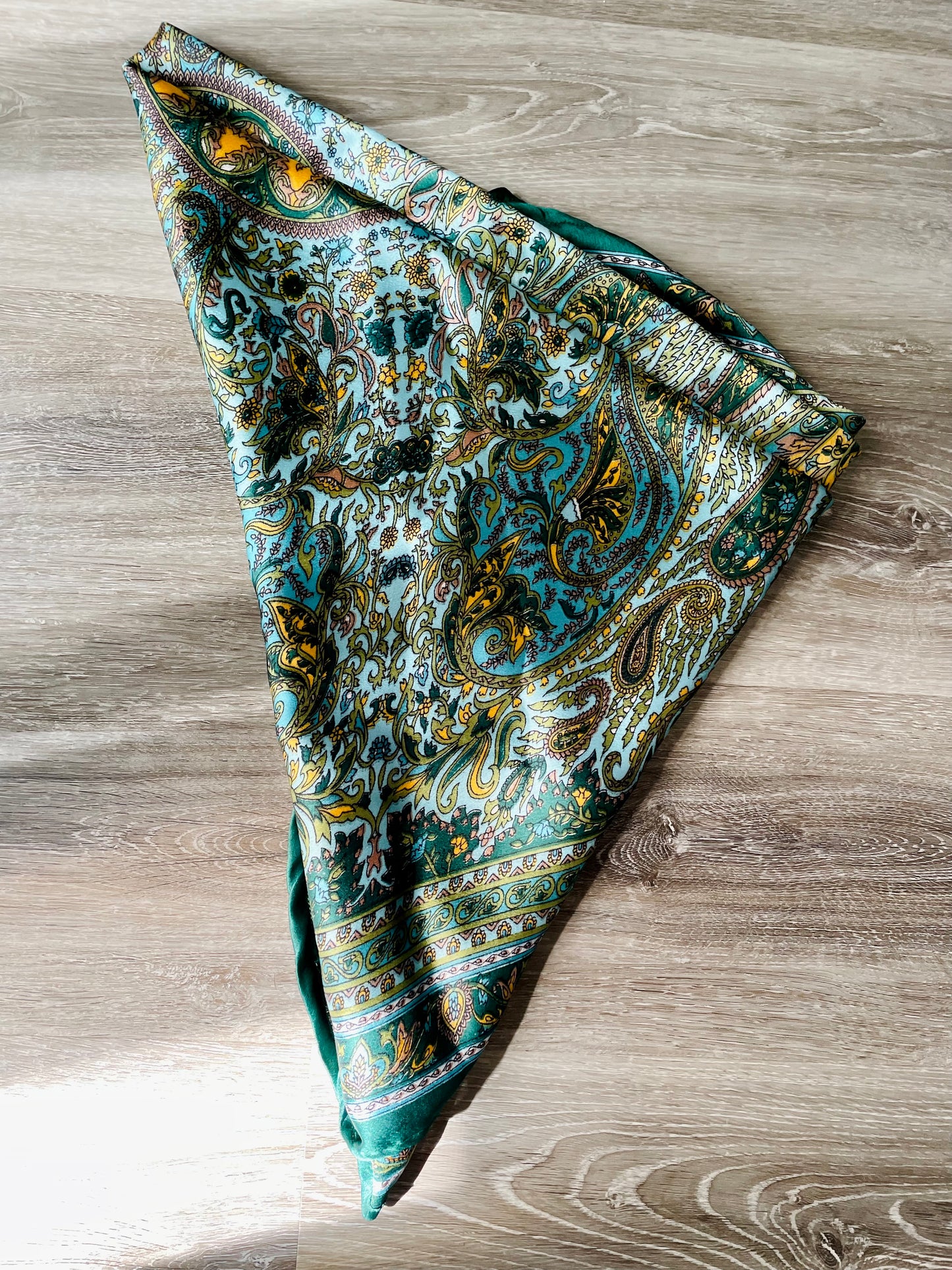 Emerald Paisley Wrap Shawl