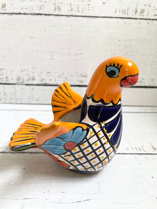 Talavera Mexican Pottery Dove Planter