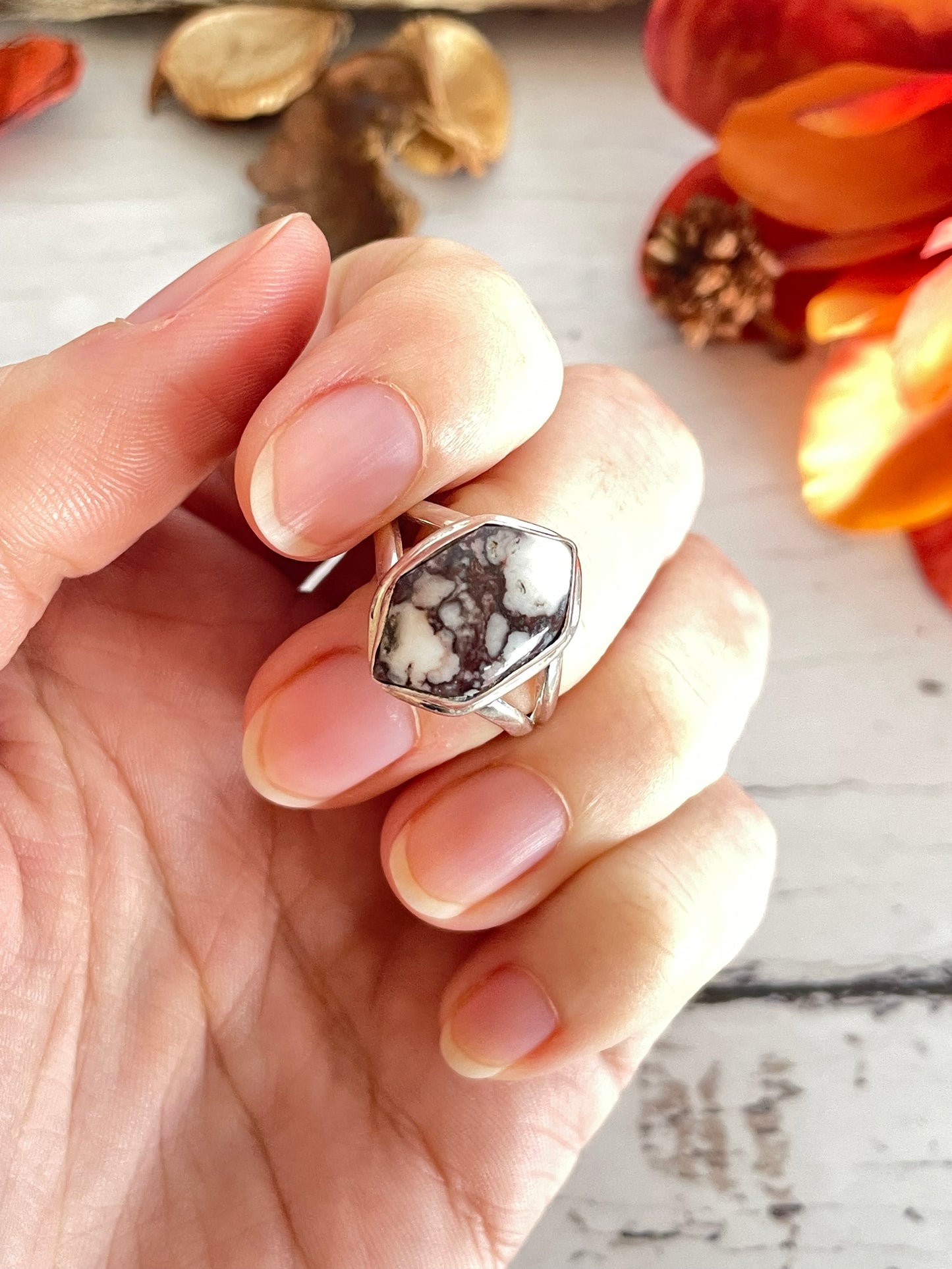 Mexican Magnesite Wild Horse Silver Ring